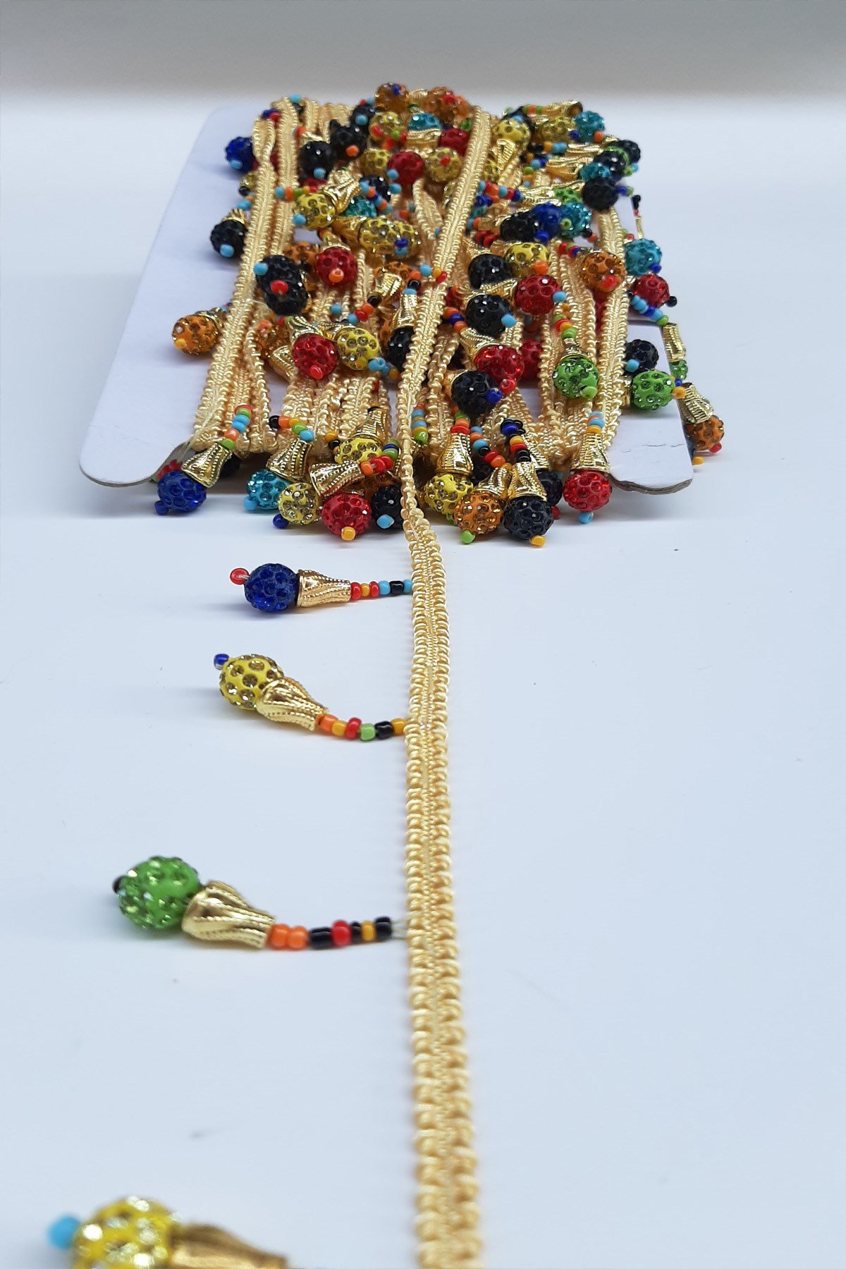 Renkli Taş Boncuklu Sacak Serit