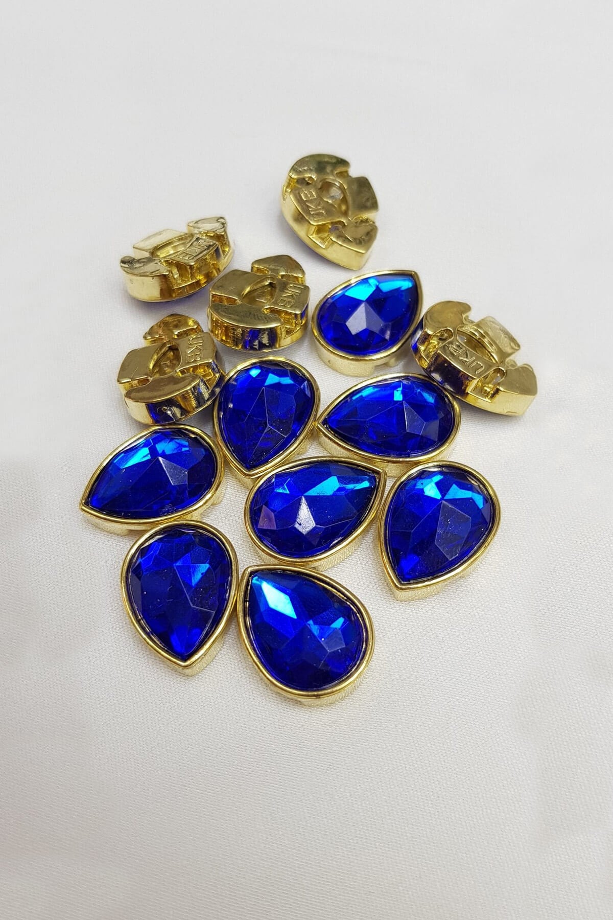 Sax Blue Drop Case Strut Stone 1.5-2cm 10 pcs