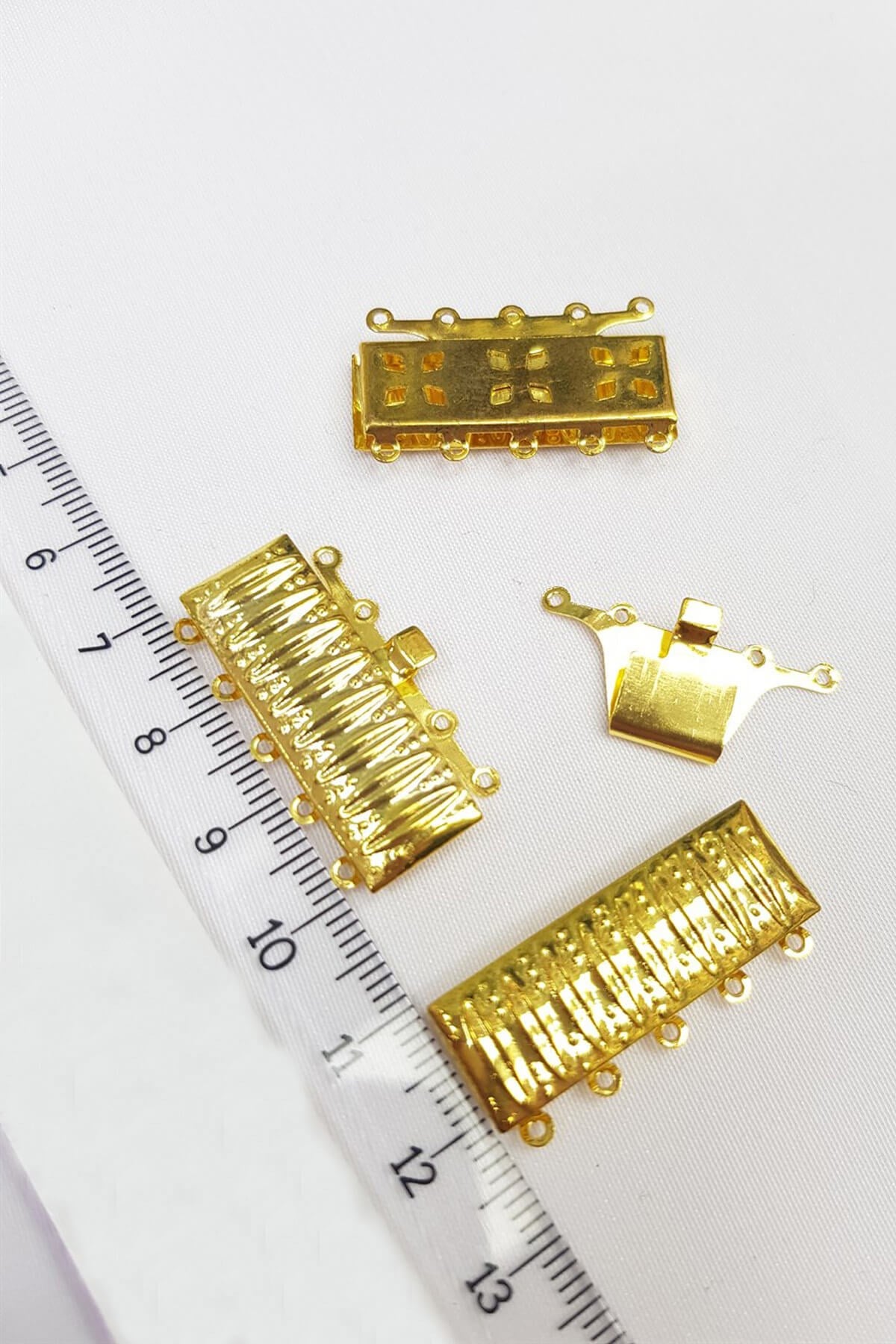 Sarı Geniş Kolye ve Bileklik Klipsi