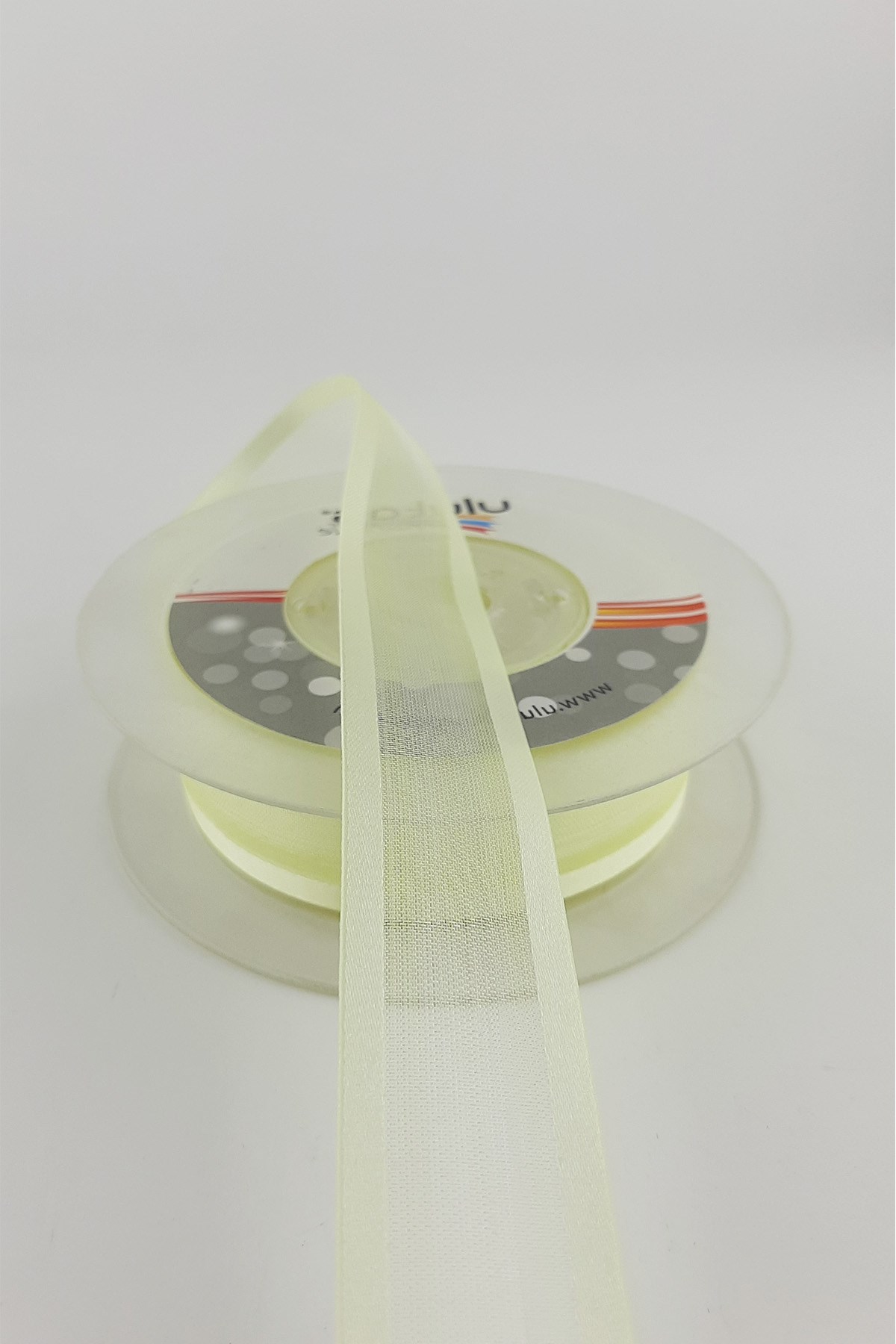 Yellow Wide Organza Satin Ribbon 20 mt