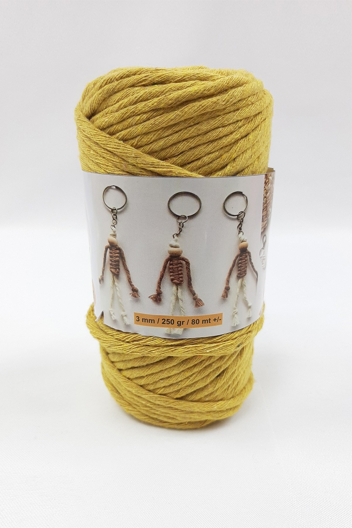 Yellow Fine Twisted Macrame