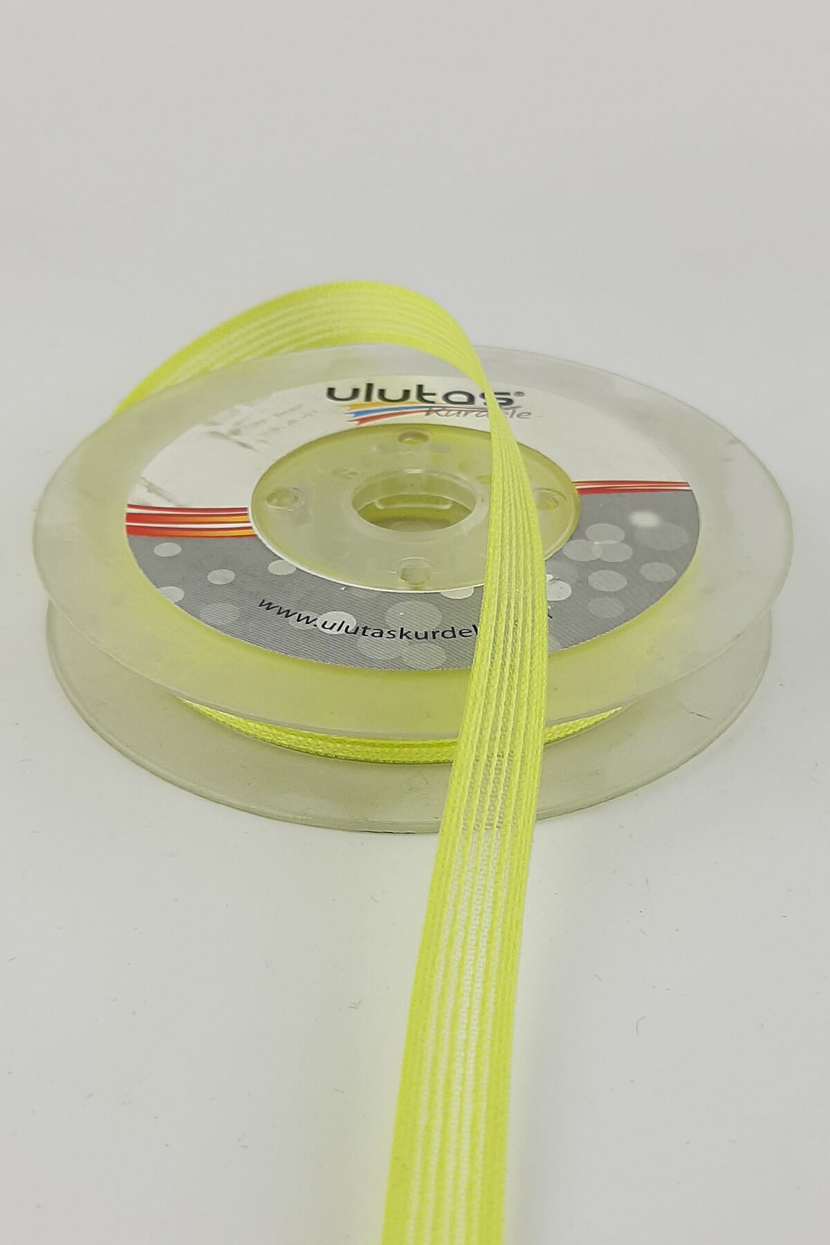 Sarı Keten Efektli Kurdele 1 cm 10 mt