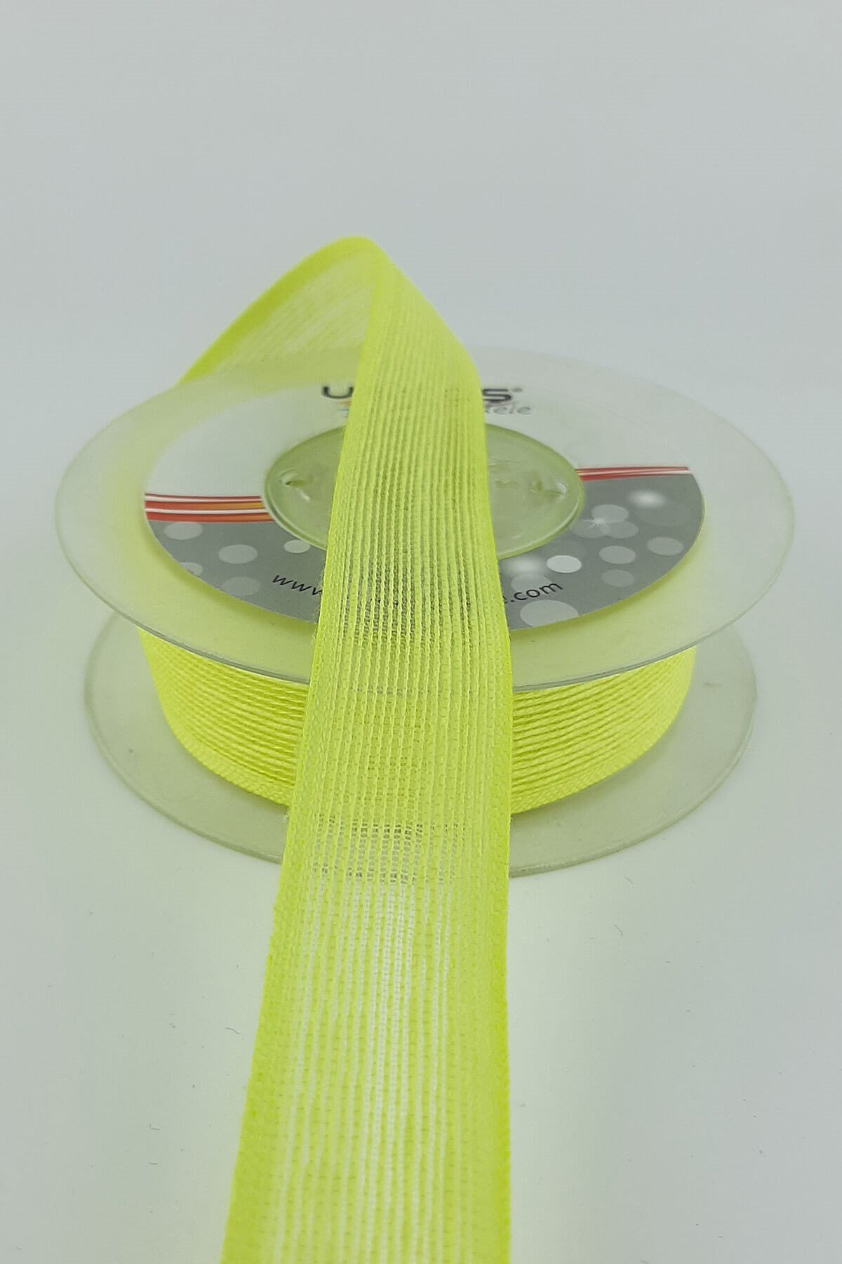 Yellow Linen Effect Ribbon 2,5 cm 10 m