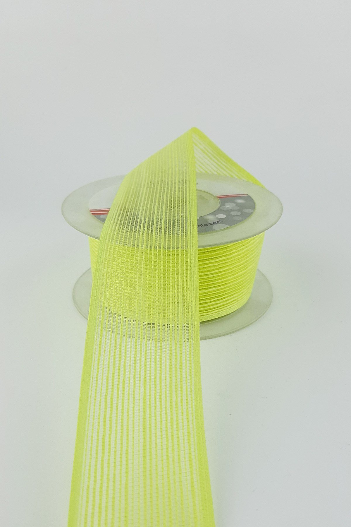 Sarı Keten Efektli Kurdele 4 cm 10 mt