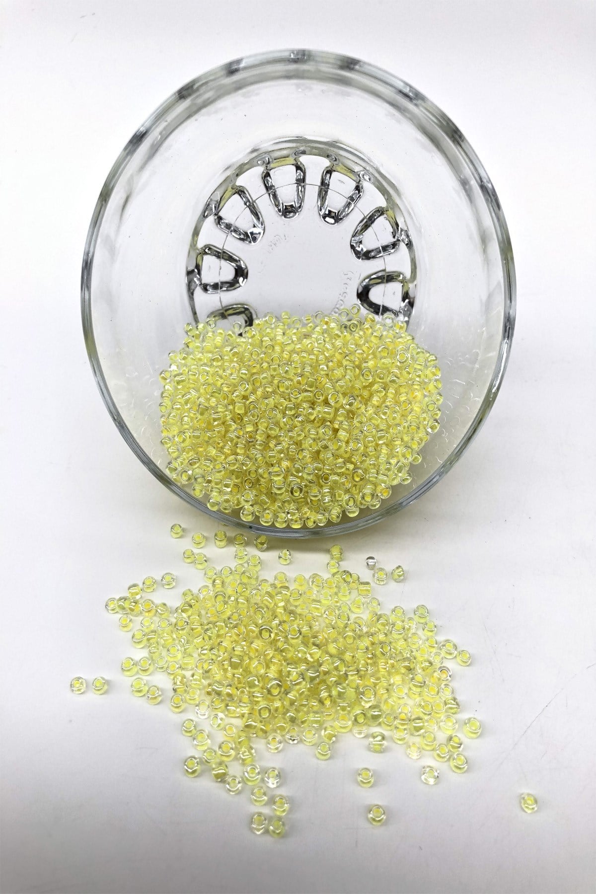 Yellow Cream Color Sand Beads 3 mm