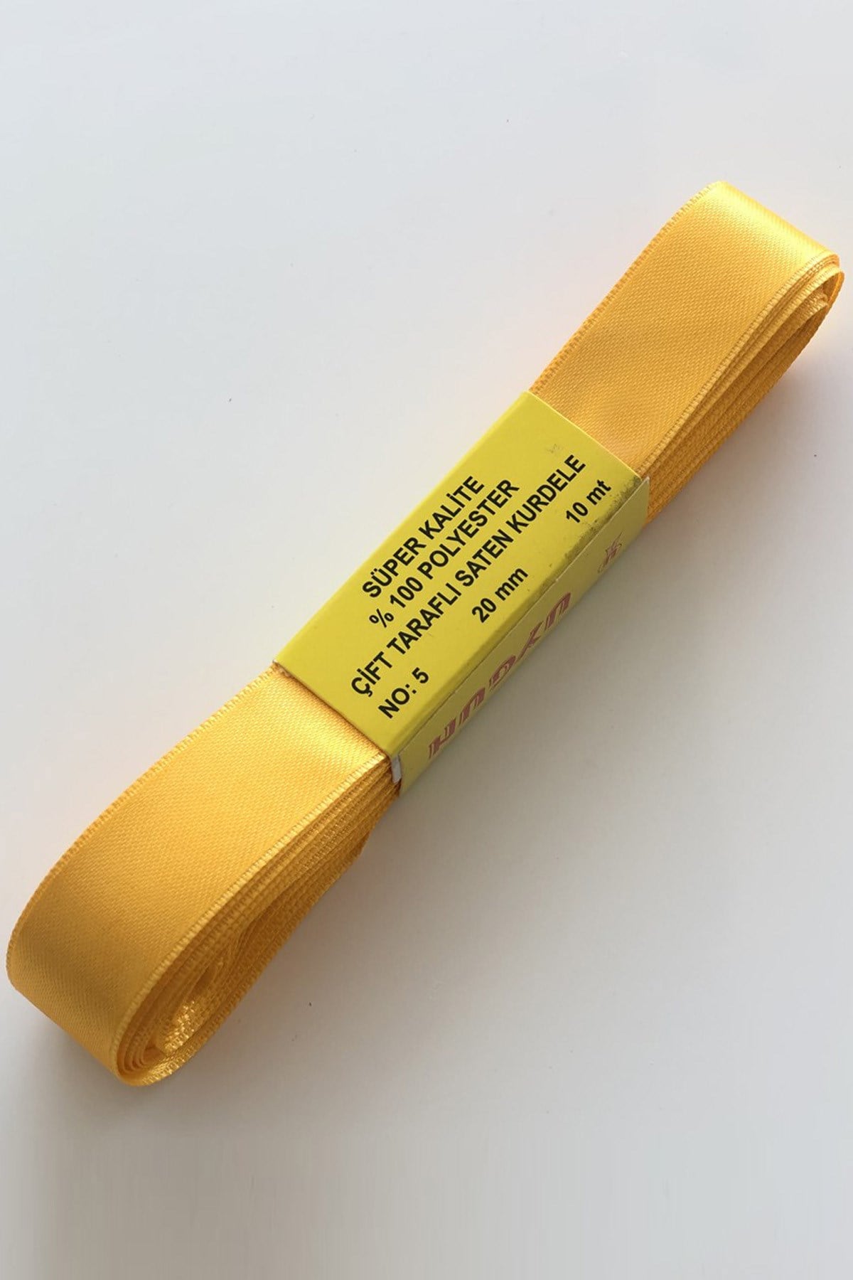 Yellow Satin Ribbon 2 cm