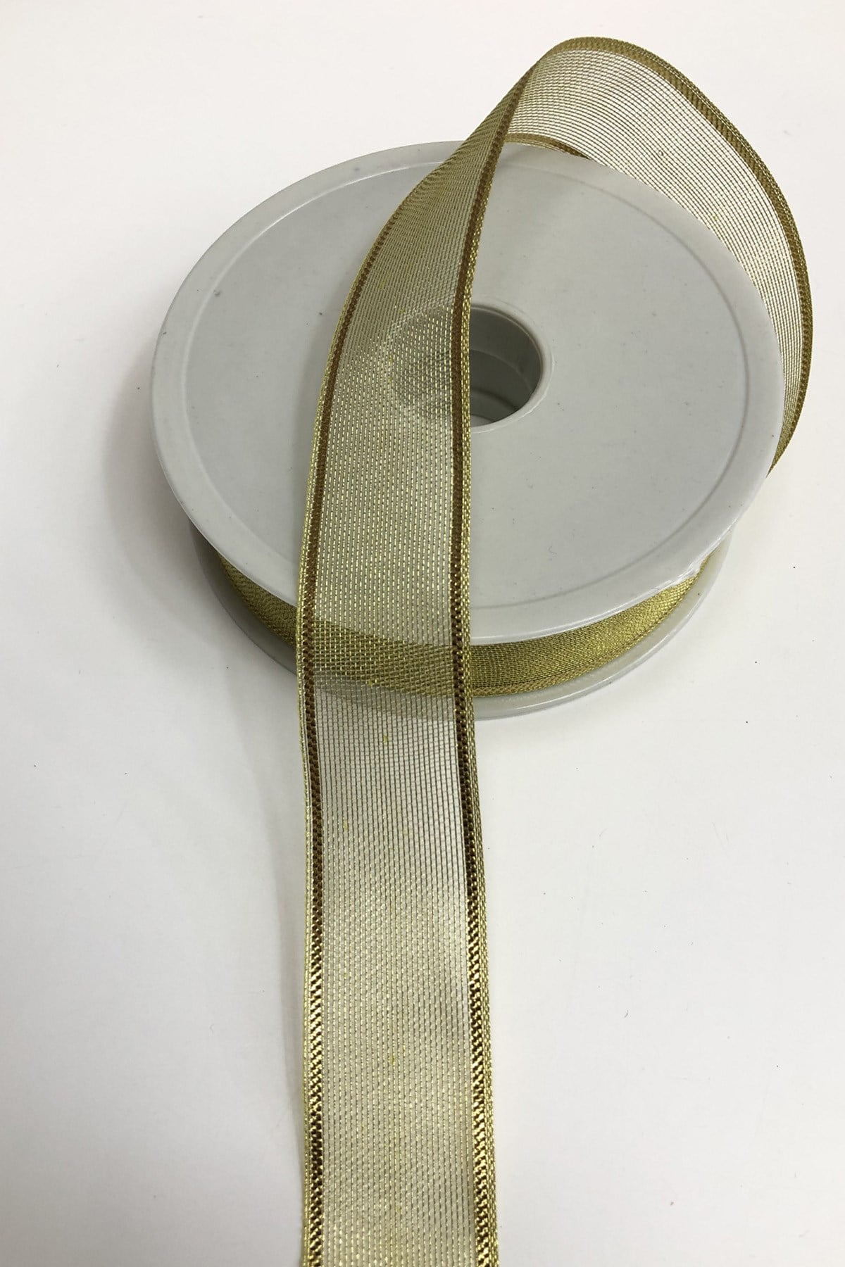 Yellow Glitter Organza Ribbon