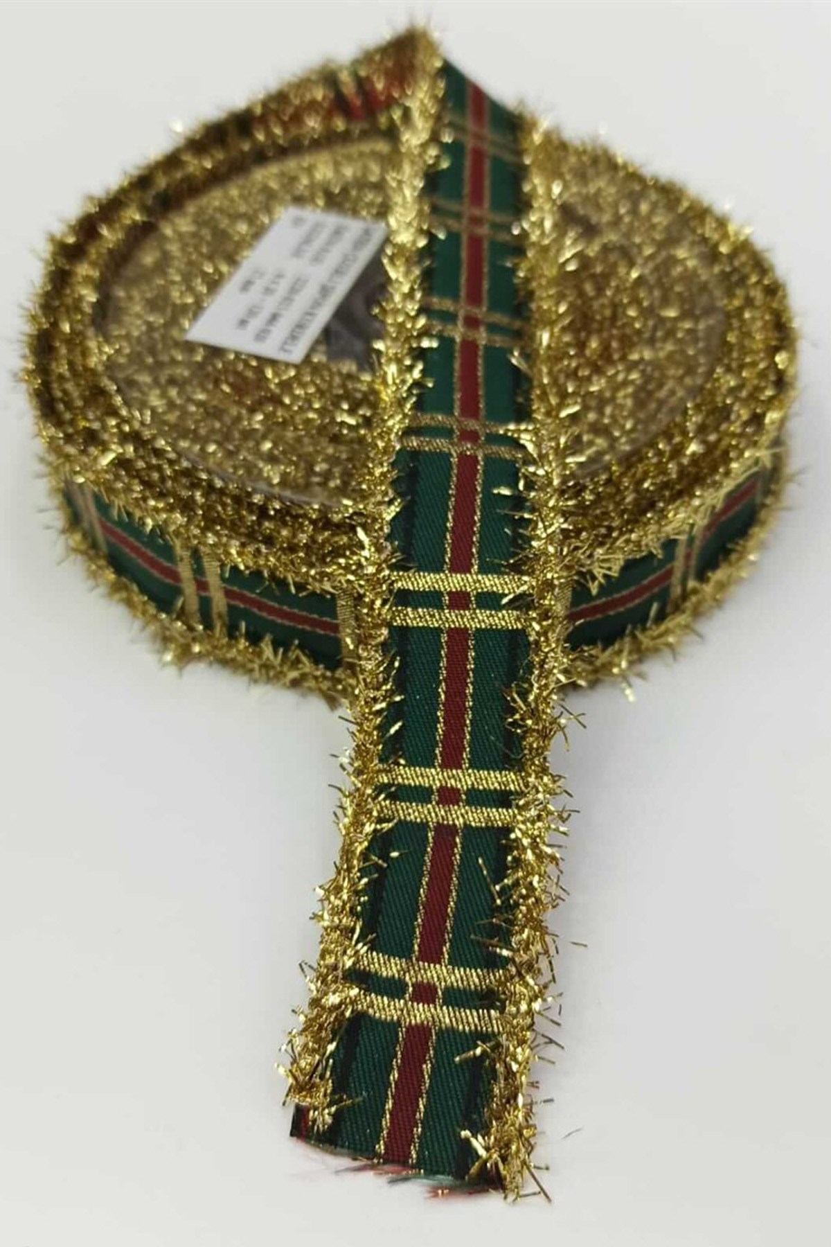 Sarı Simli Yılbaşı Kurdele 2,5 cm