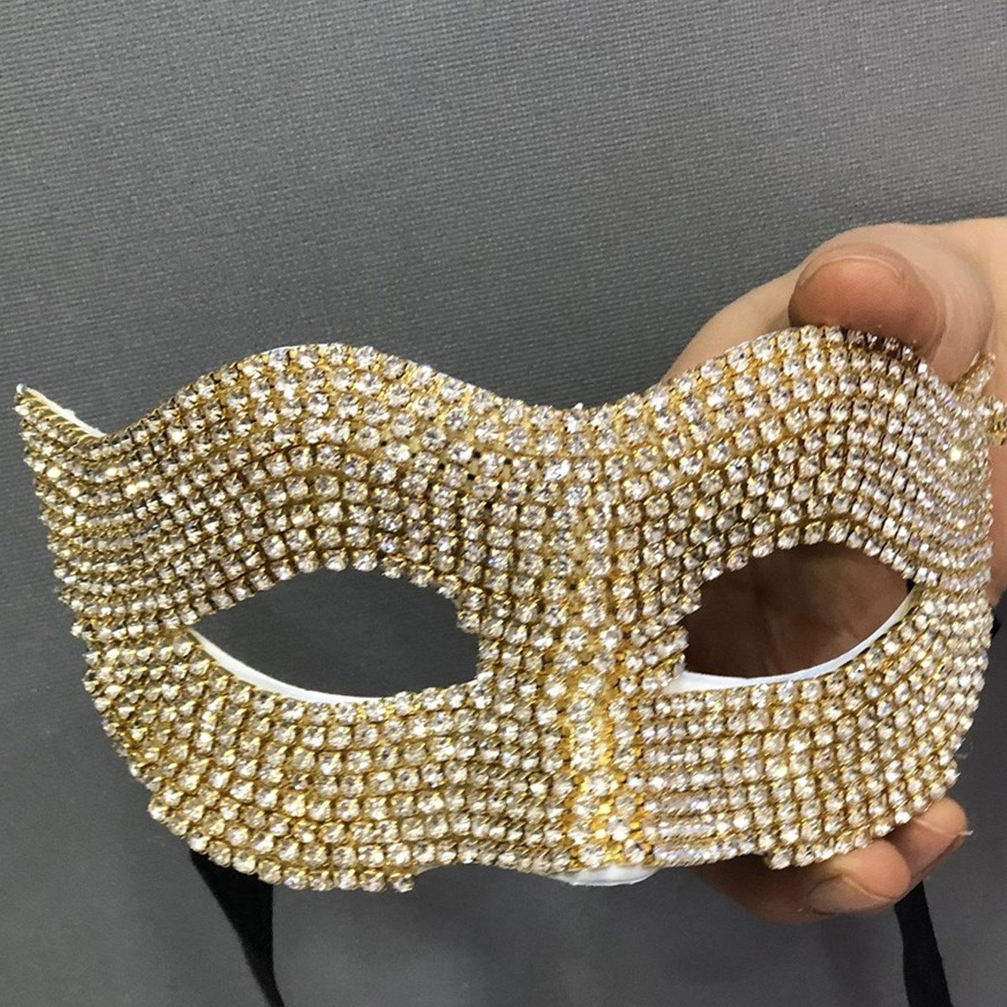 Sarı Taşlı Maske Aksesuar