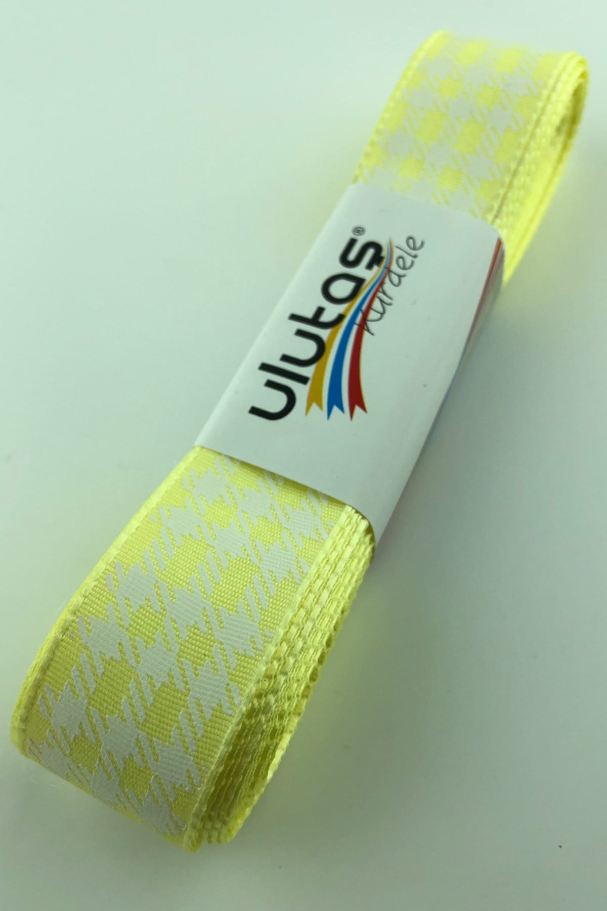 Sarı Varak Baskılı Tafta Kurdele 2.5 Cm