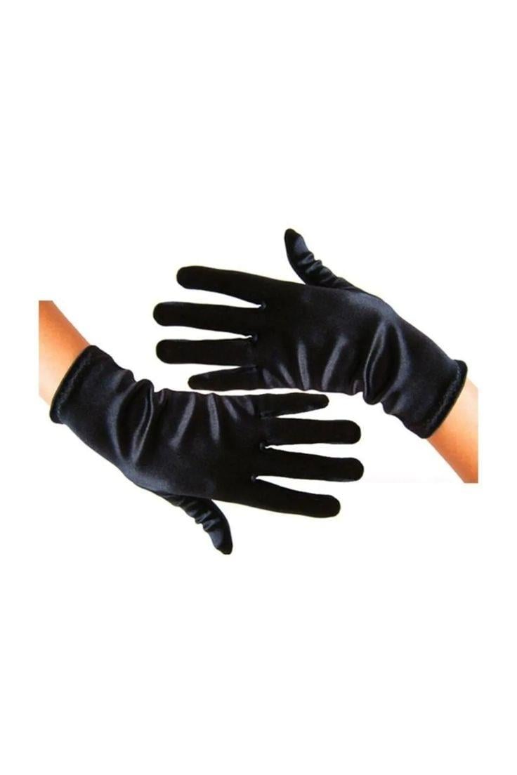 Saten Likrali Dans & Opera Eldiveni -(25 CM)