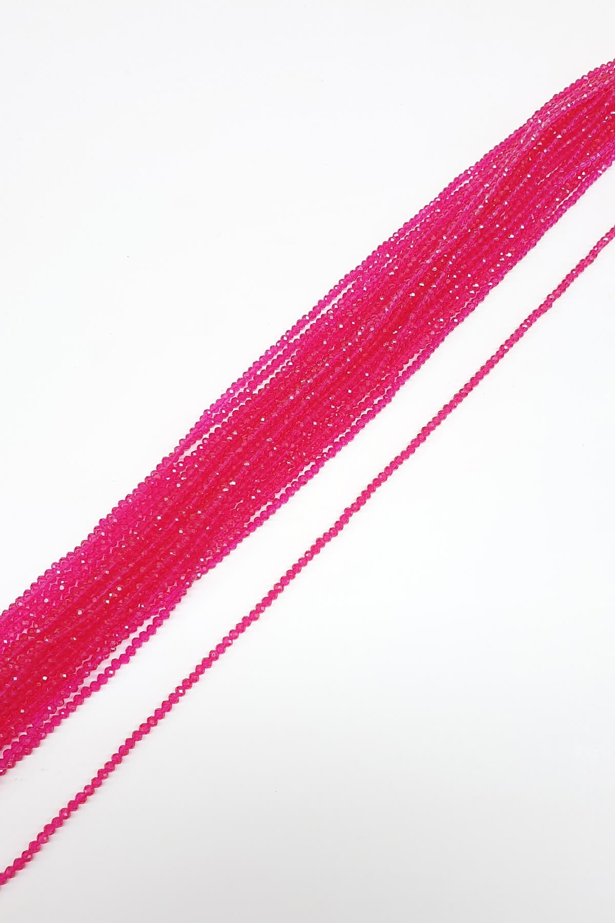 Transparent Fuchsia Crystal Beads 4 Mm