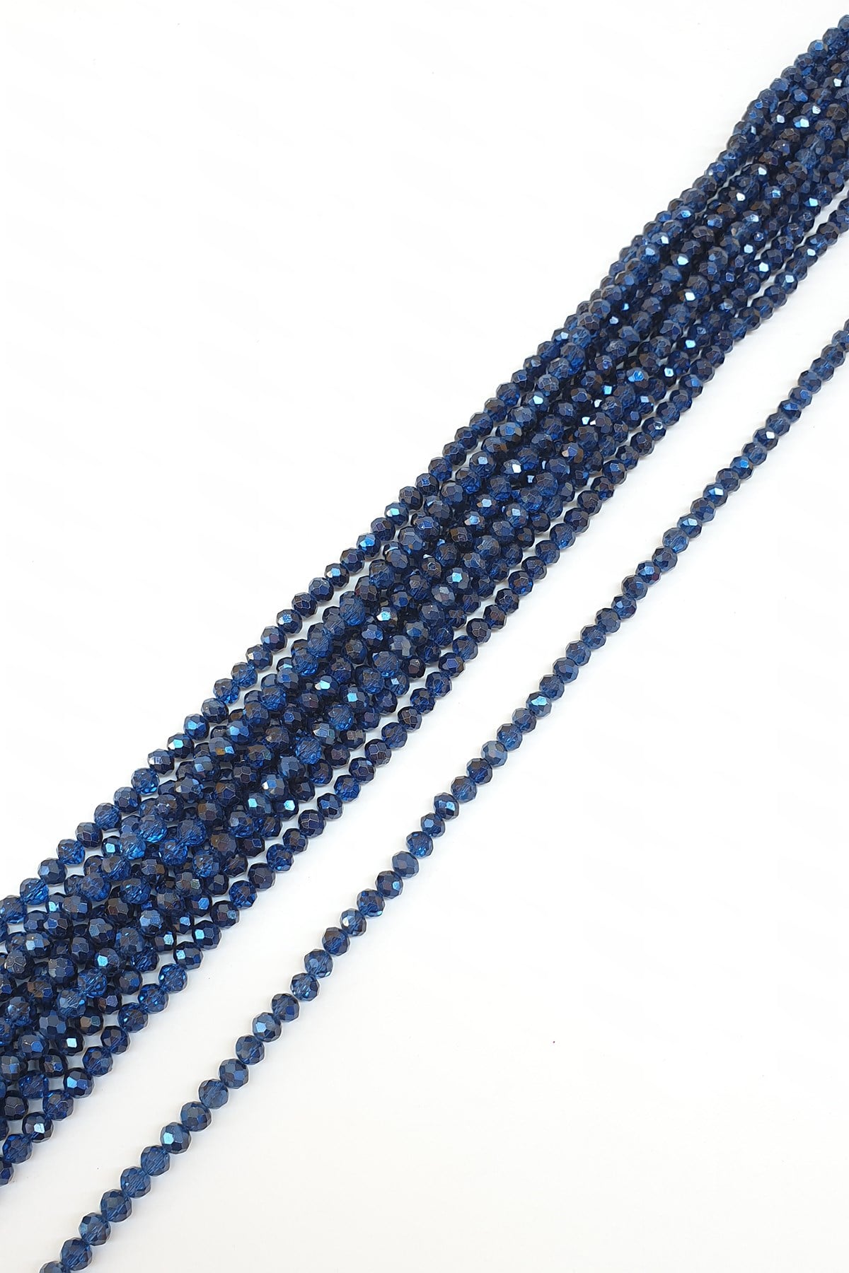 Transparent Navy Blue Crystal Beads 6 Mm