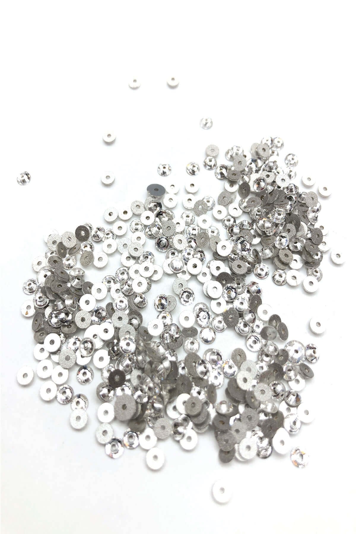 Transparent Center Hole Sewn Crystal Sworovski Beads 20 gr