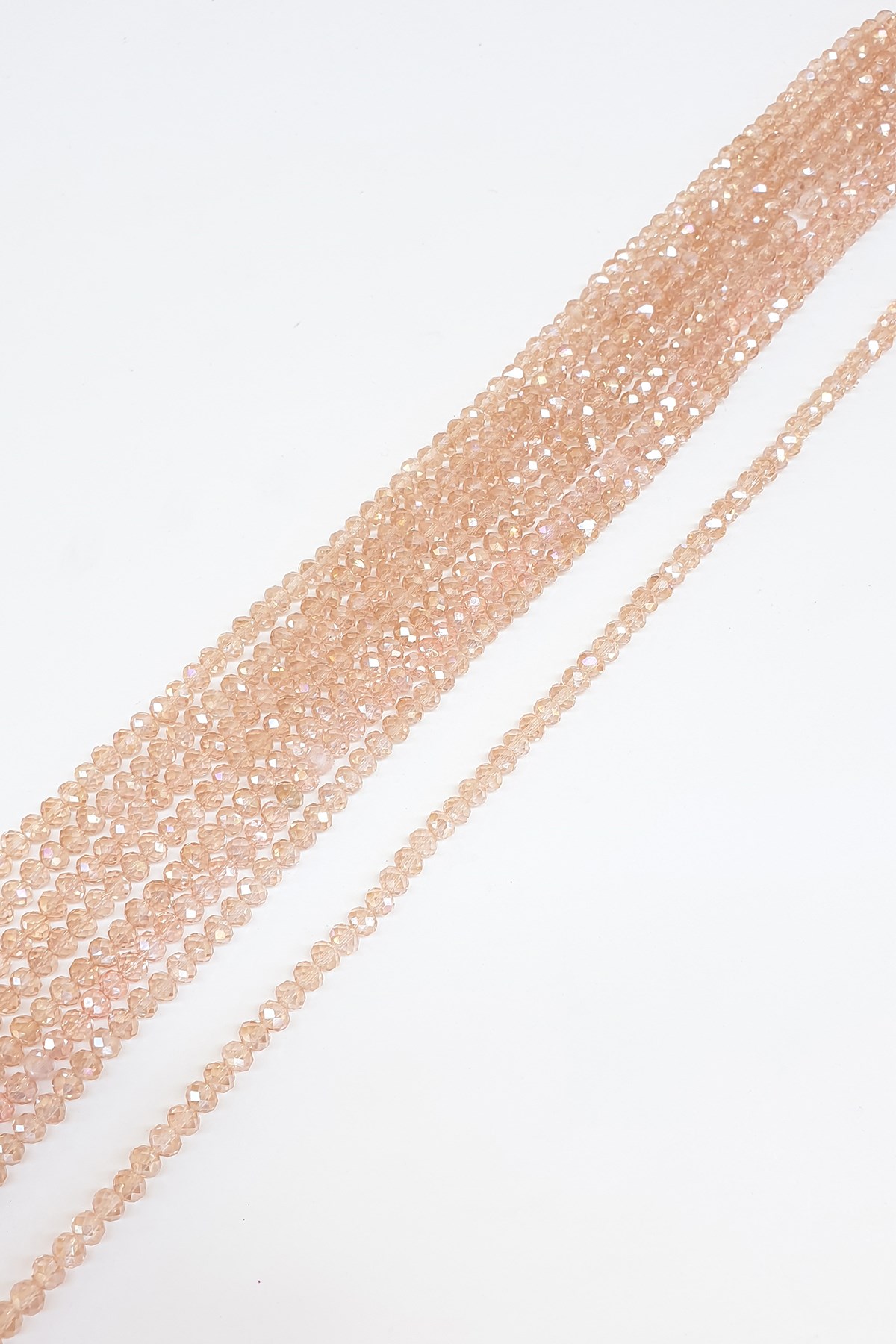 Şeffaf Somon Kristal Boncuk 6 Mm