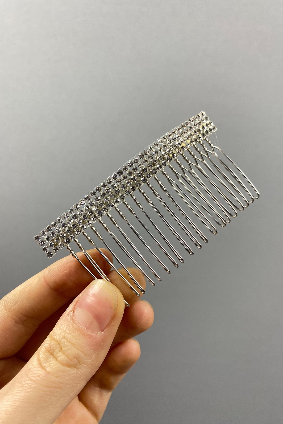 Sık Taşlı Taraklı Saç Tokası