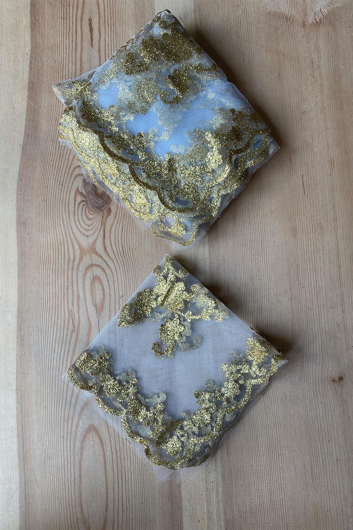 Sim Varak Baskılı Gelin Halay Mendili 50 Adet