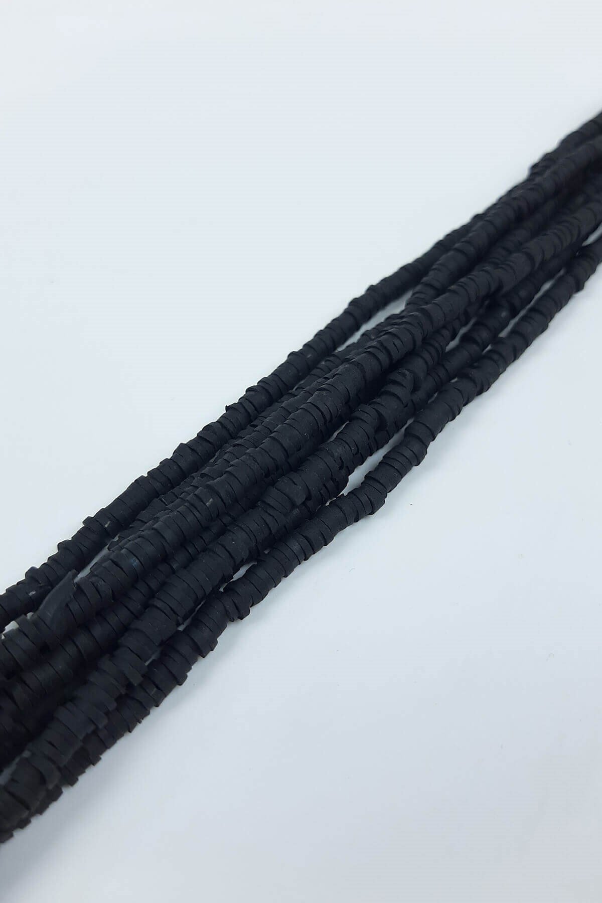 Siyah 4 mm Fimo Boncuk