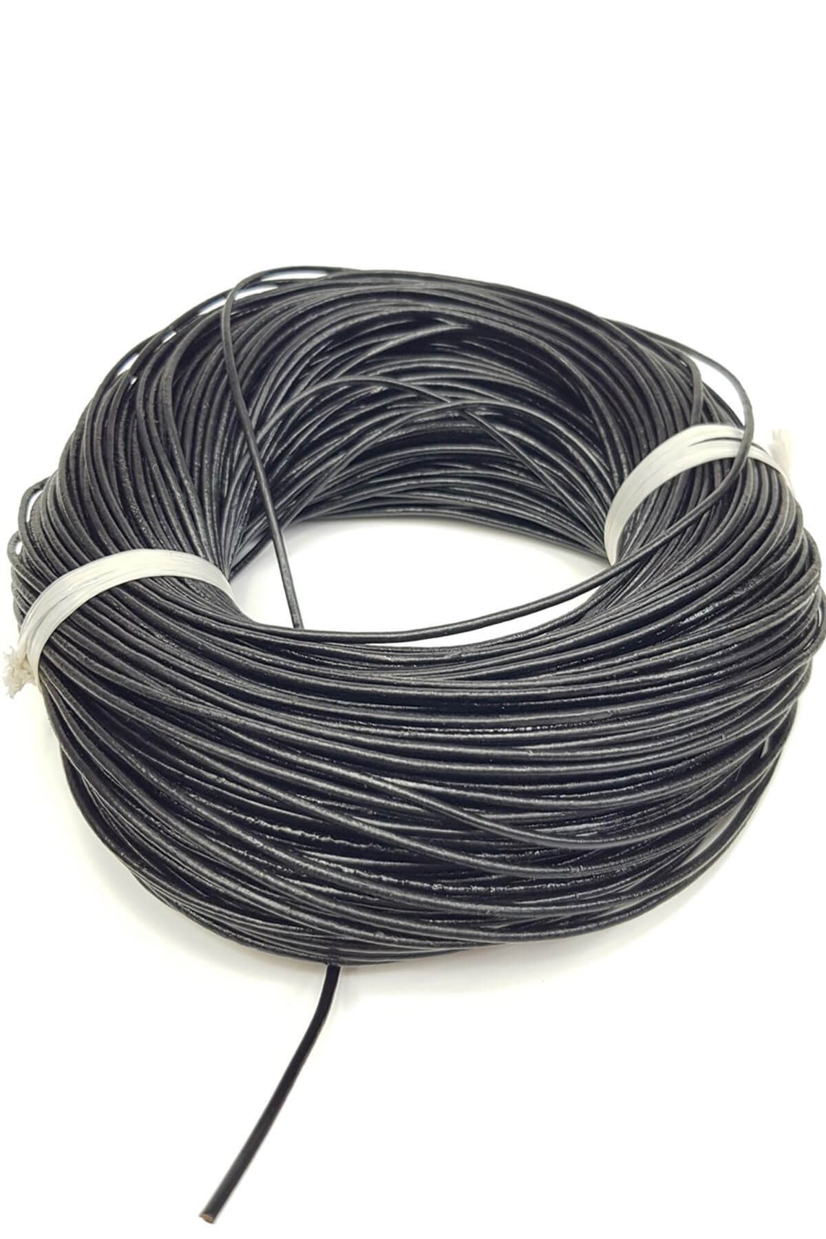 Siyah Kalın Deri ip (10 mt ) 
