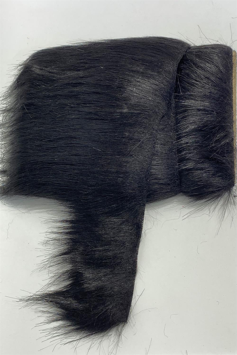 Siyah Suni Kürk Yapay Peluş Şerit