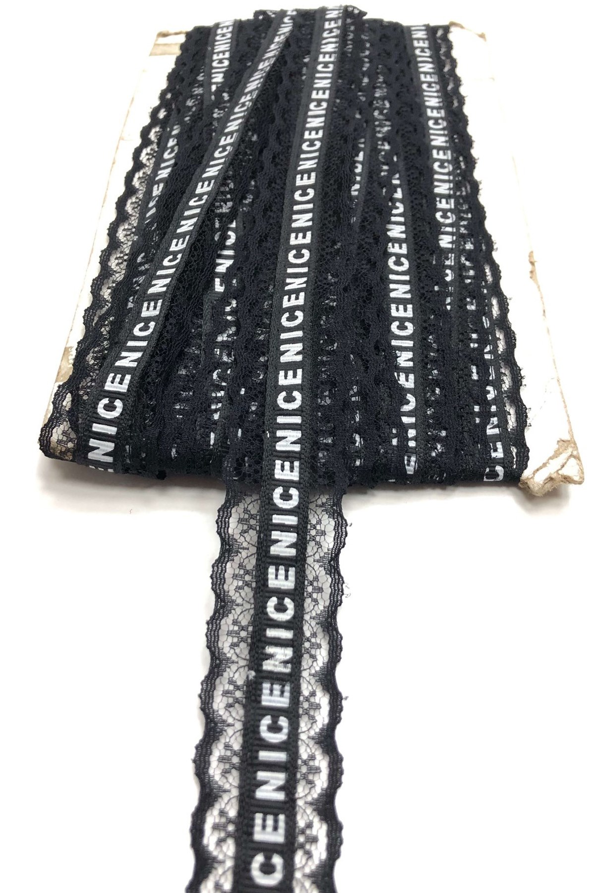 Black Written Lacy Ribbon