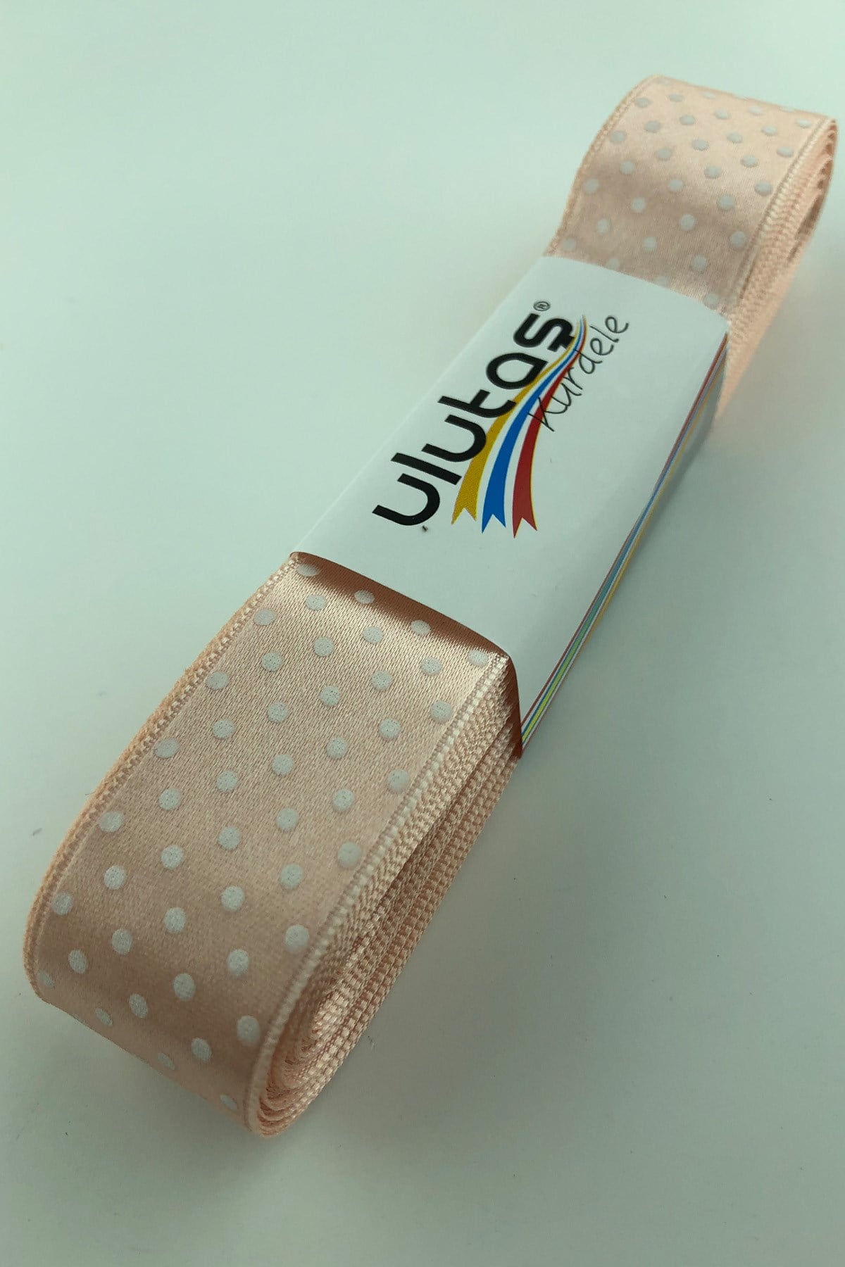 Somon Puantiyeli Saten Kurdele 2,5 cm