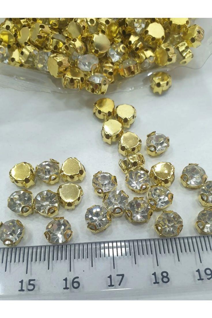 Ss34 ( 6 Mm ) Gold Kasalı Beyoğlu Taş ( 720 Ad )