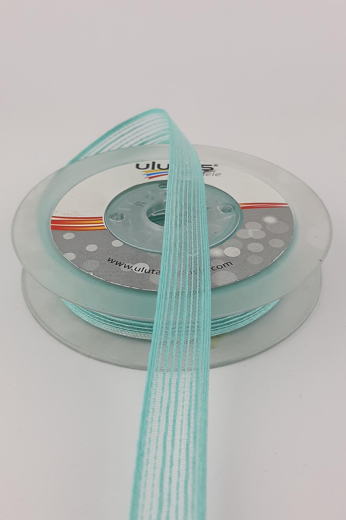 Su Yeşili Keten Efektli Kurdele 1,5 cm 10 mt