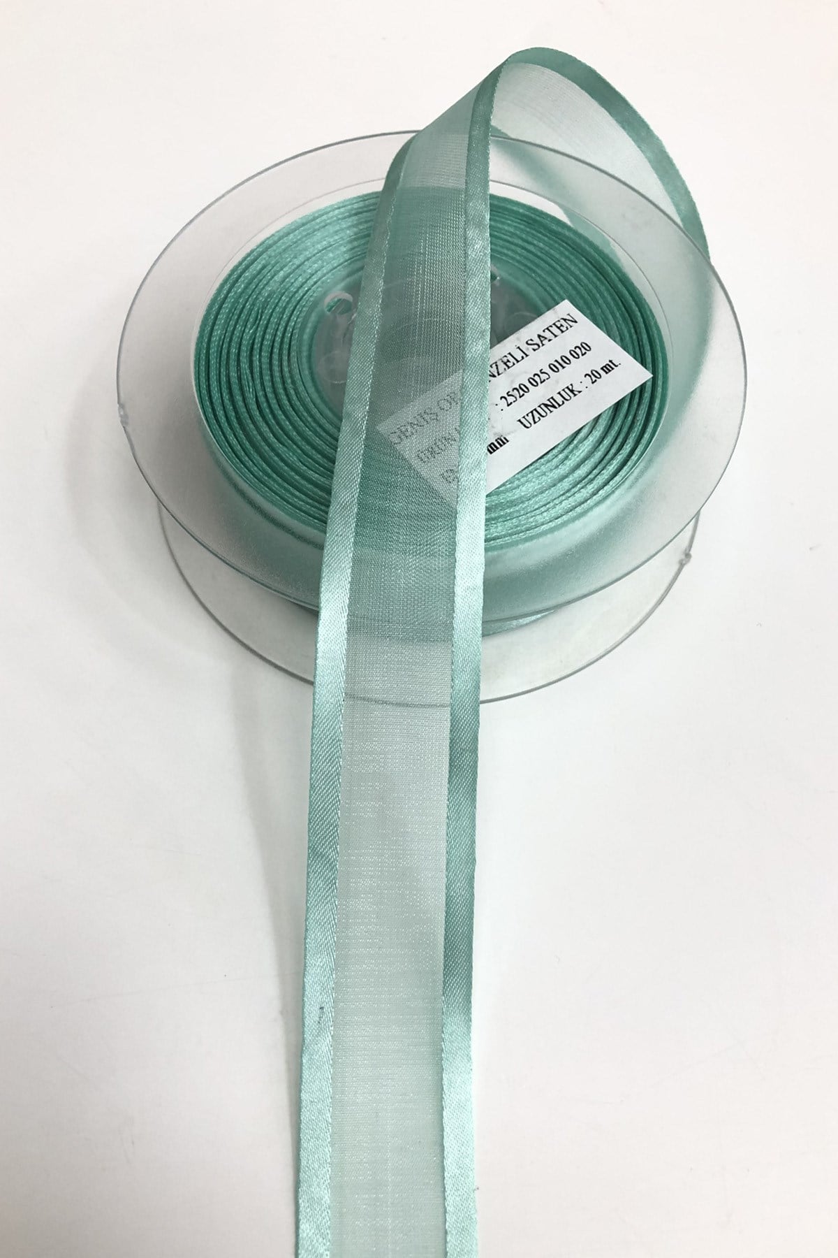 Aqua Green Organza Ribbon