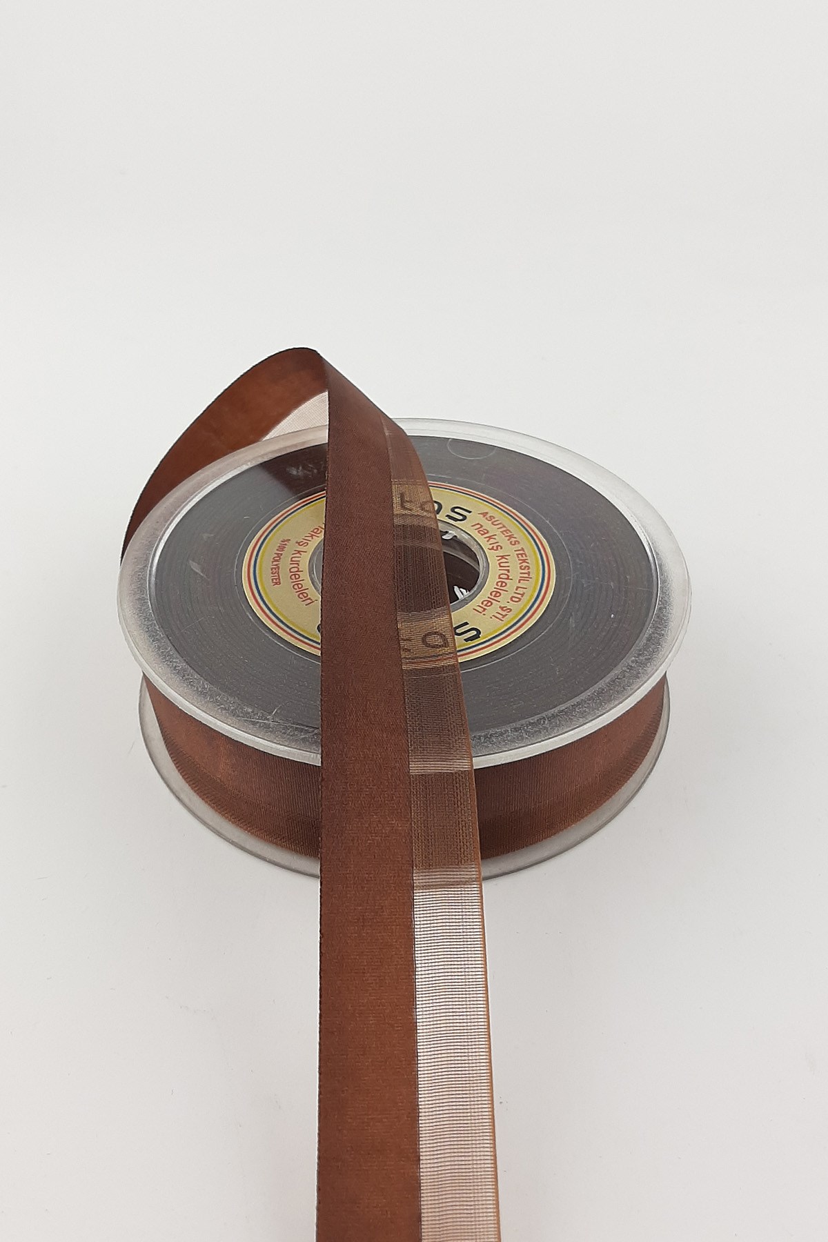 Su Yolu Kurdelesi Kahve 2,5 cm