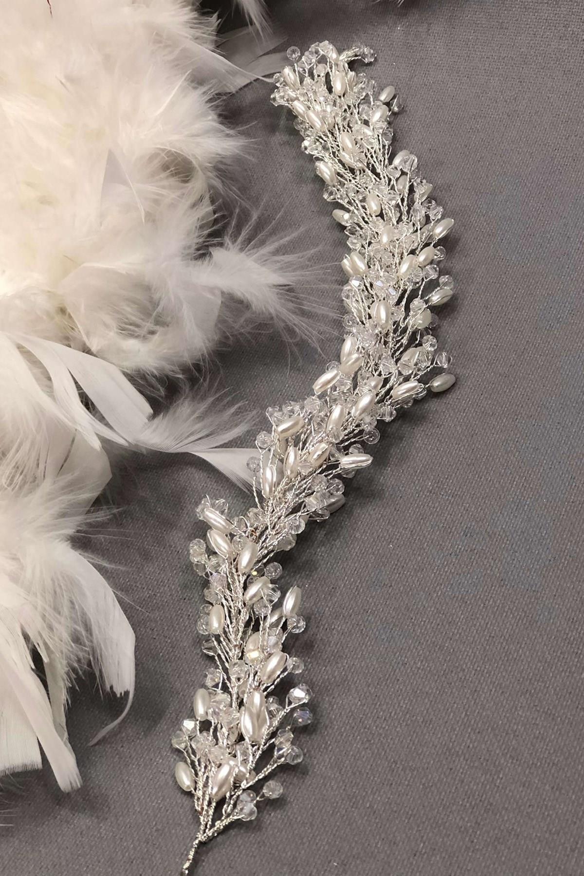 Wholesale Almond Pearl and Crystal Hair Accessory