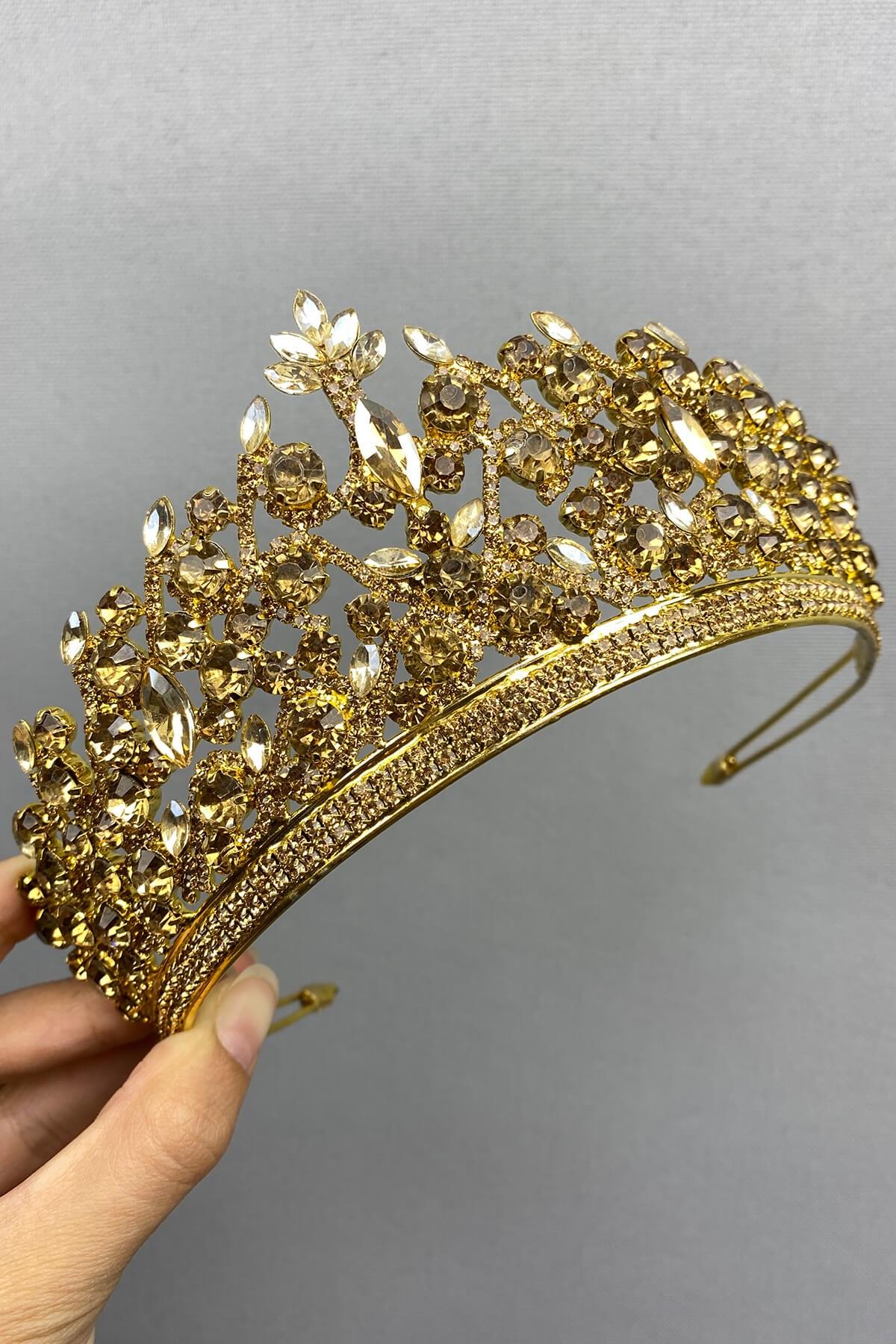 Wholesale Honey Color Pegasi Model Bridal Henna Crown