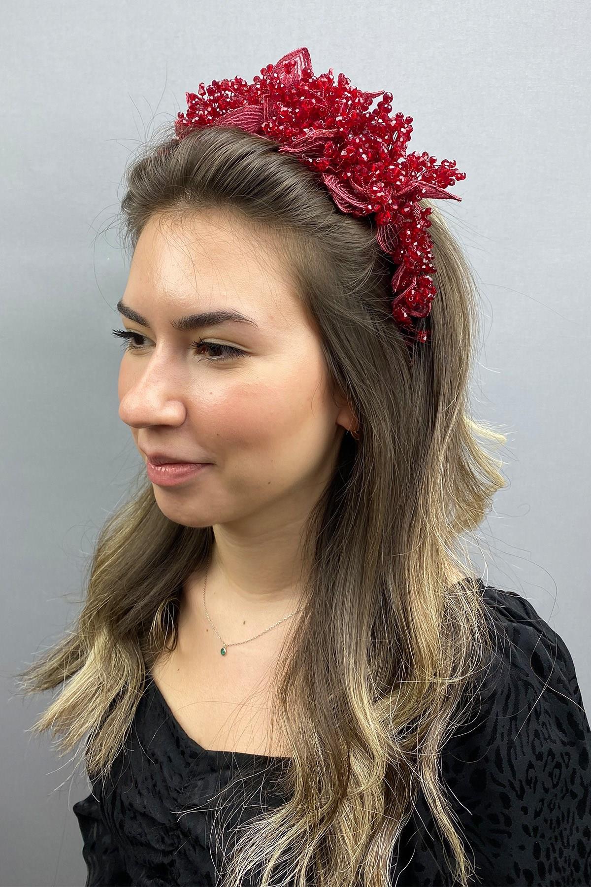Wholesale Burgundy Capella Henna Bridal Crown