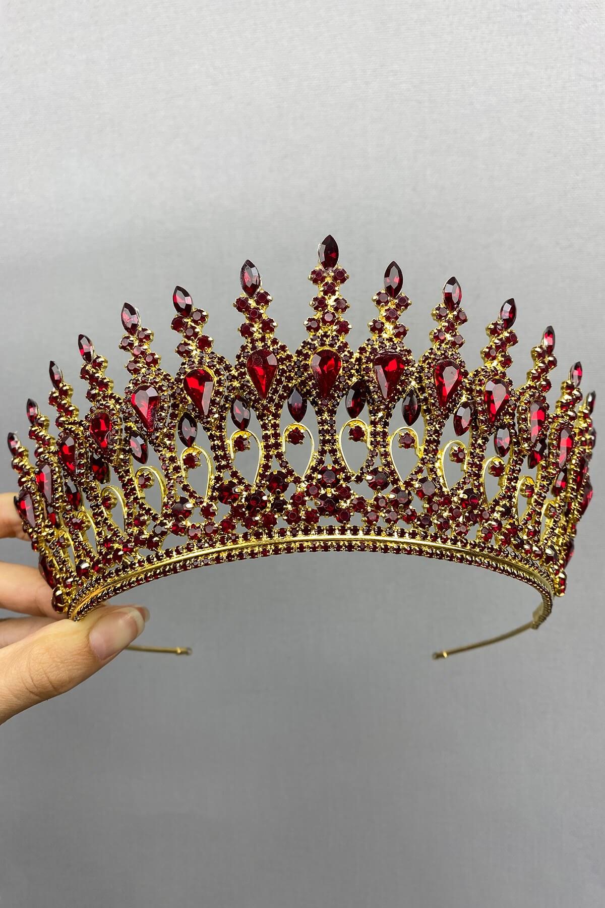 Wholesale Burgundy Gold Henna Model Bridal Henna Crown