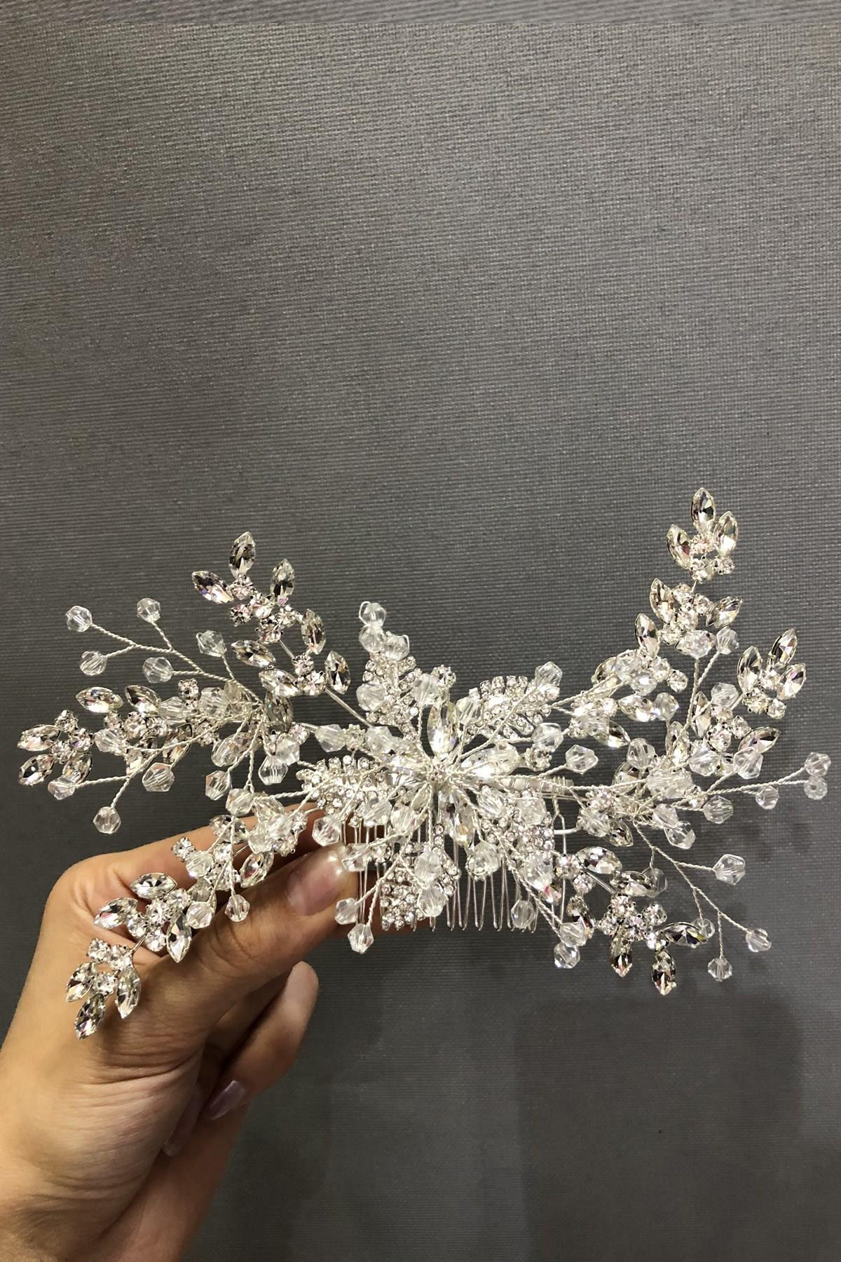 Wholesale Floral Beaded Comb Hair Clip