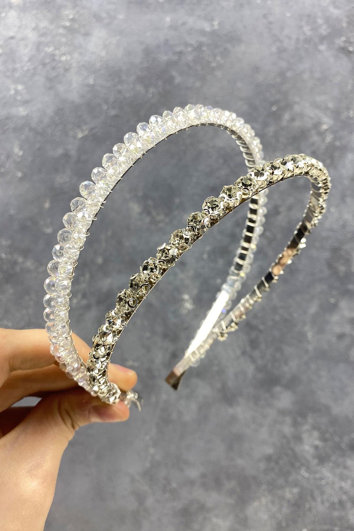 Wholesale Double Row Stone Crystal Hair Accessory Bridal Crown