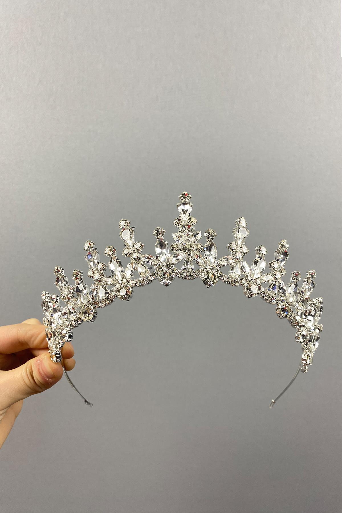 Wholesale Cooker Shiny Shuttle Stone Bridal Crown
