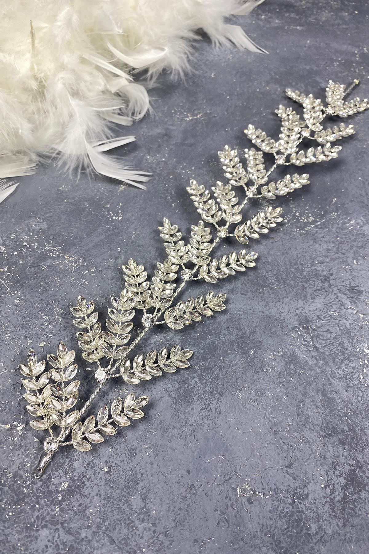 Wholesale Dilana Leaf Branched Band Bridal Hair Accessory