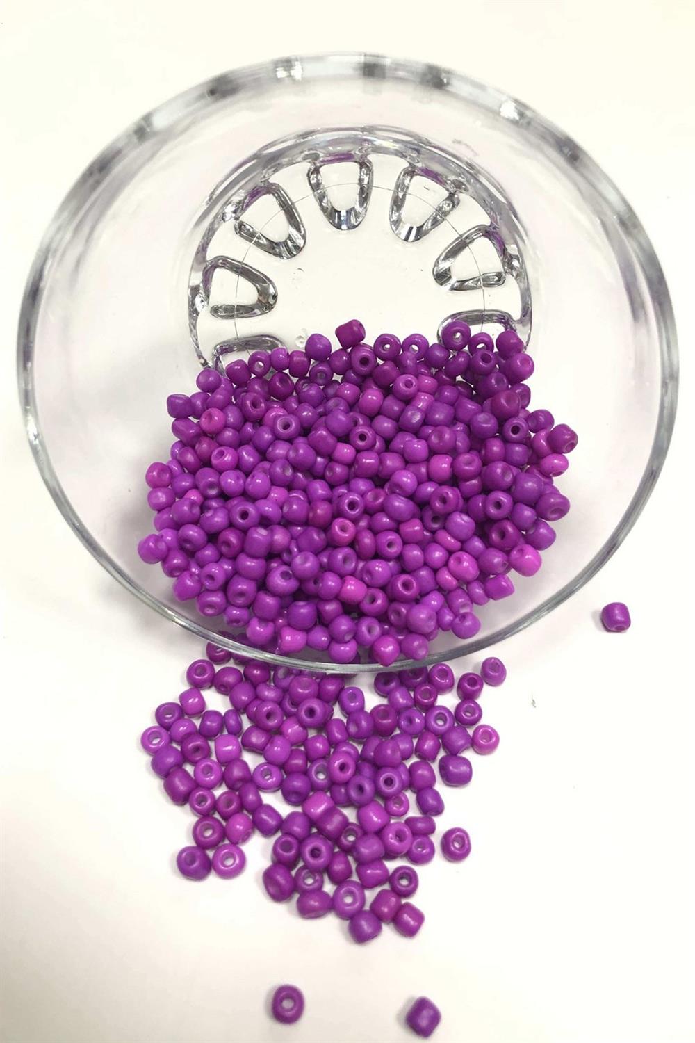 Wholesale Purple Sand Beads Medium Size 4 mm 50 gr