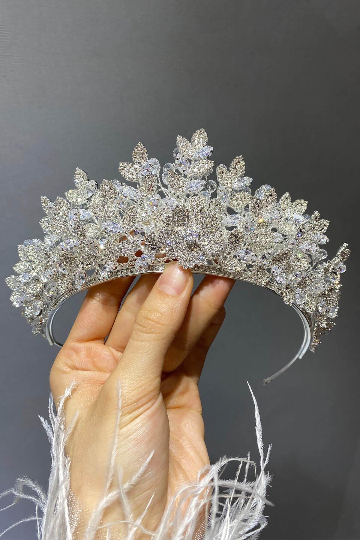 Wholesale Elena Model Zircon Stone Bridal Crown