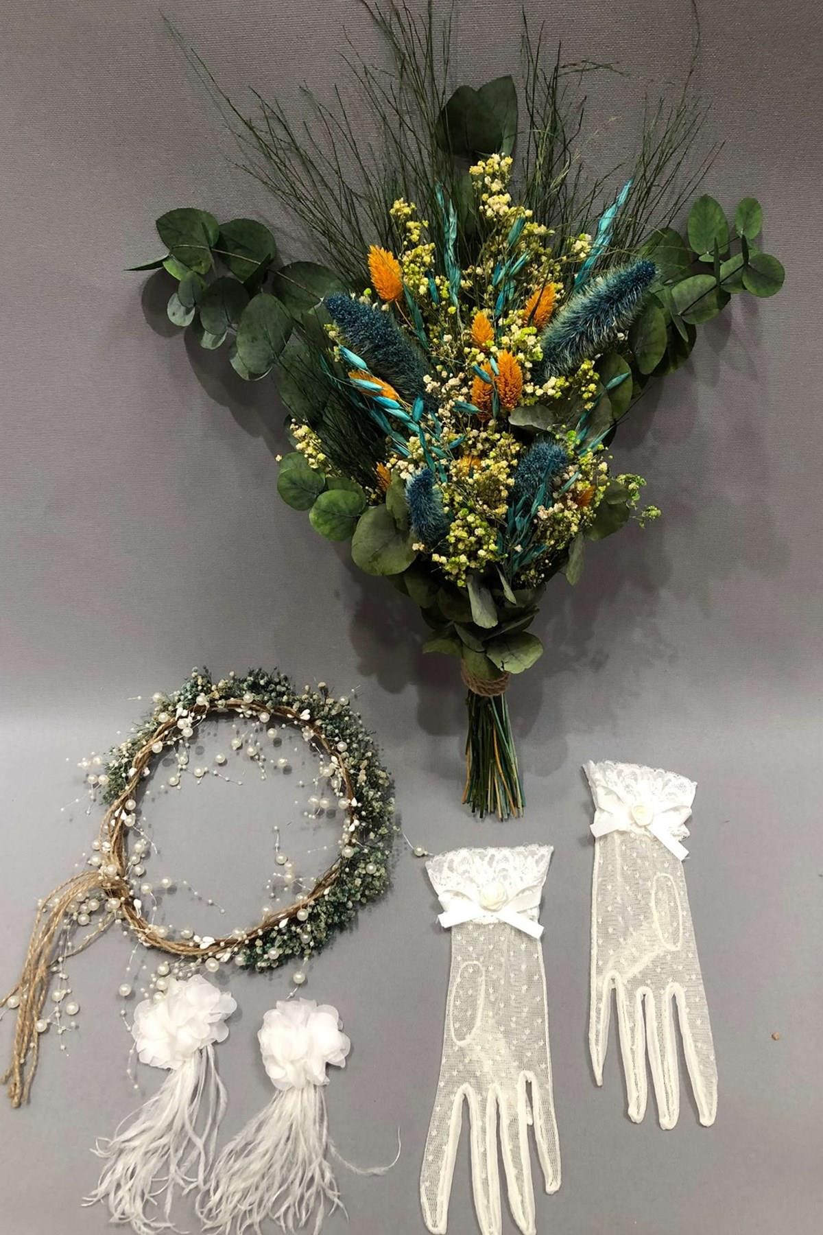 Wholesale Real Shocked Bridal Bouquet Set