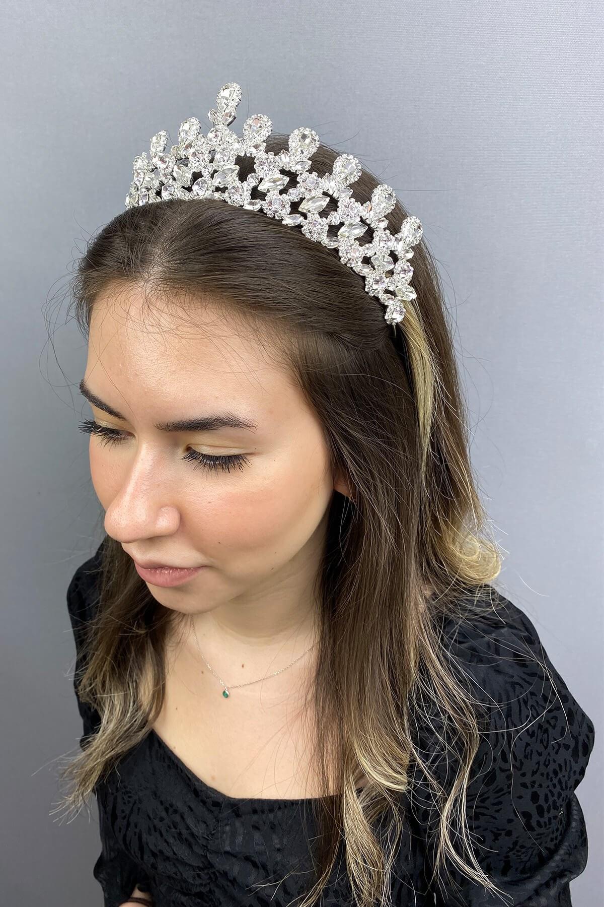 Wholesale Silver Color Beety Model Bridal Henna Crown