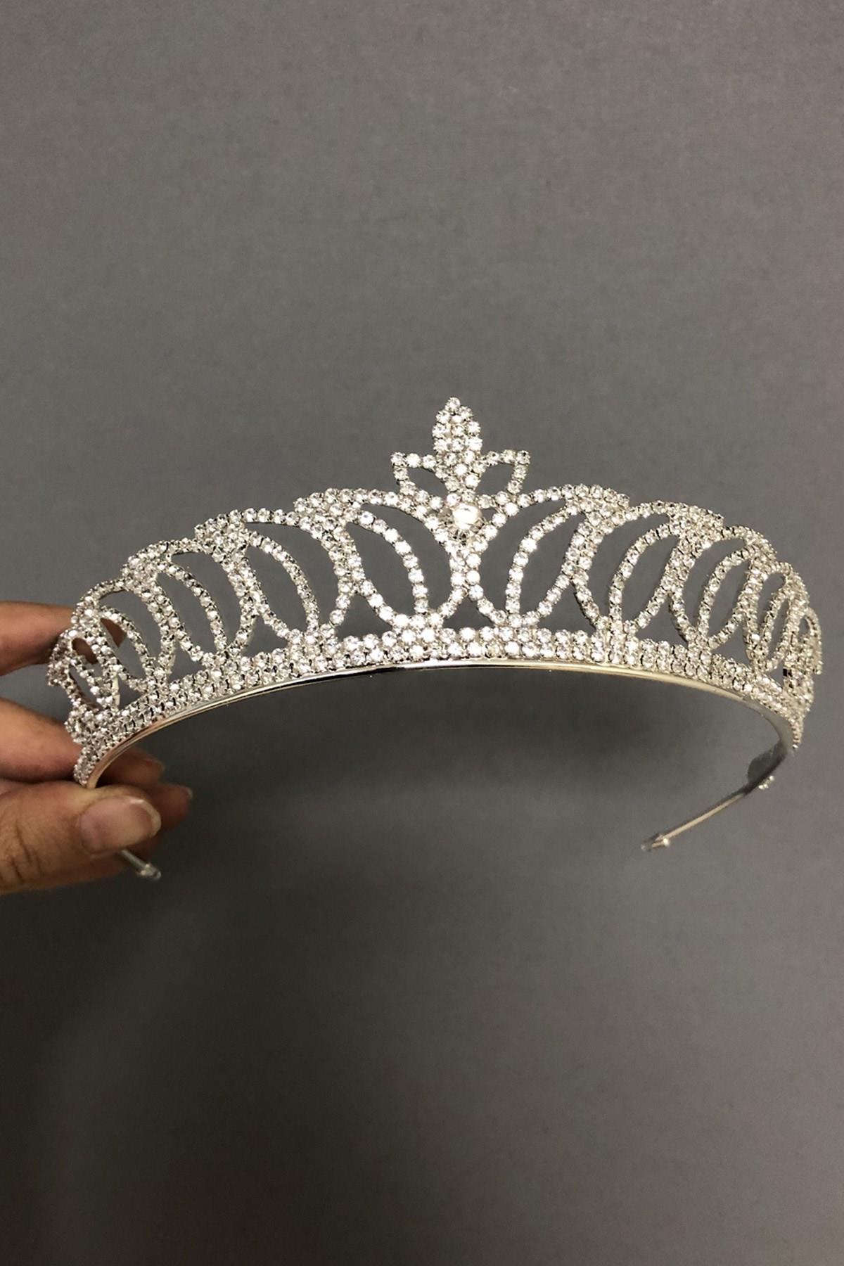 Wholesale Silver Color Tulip Pattern Bridal Crown