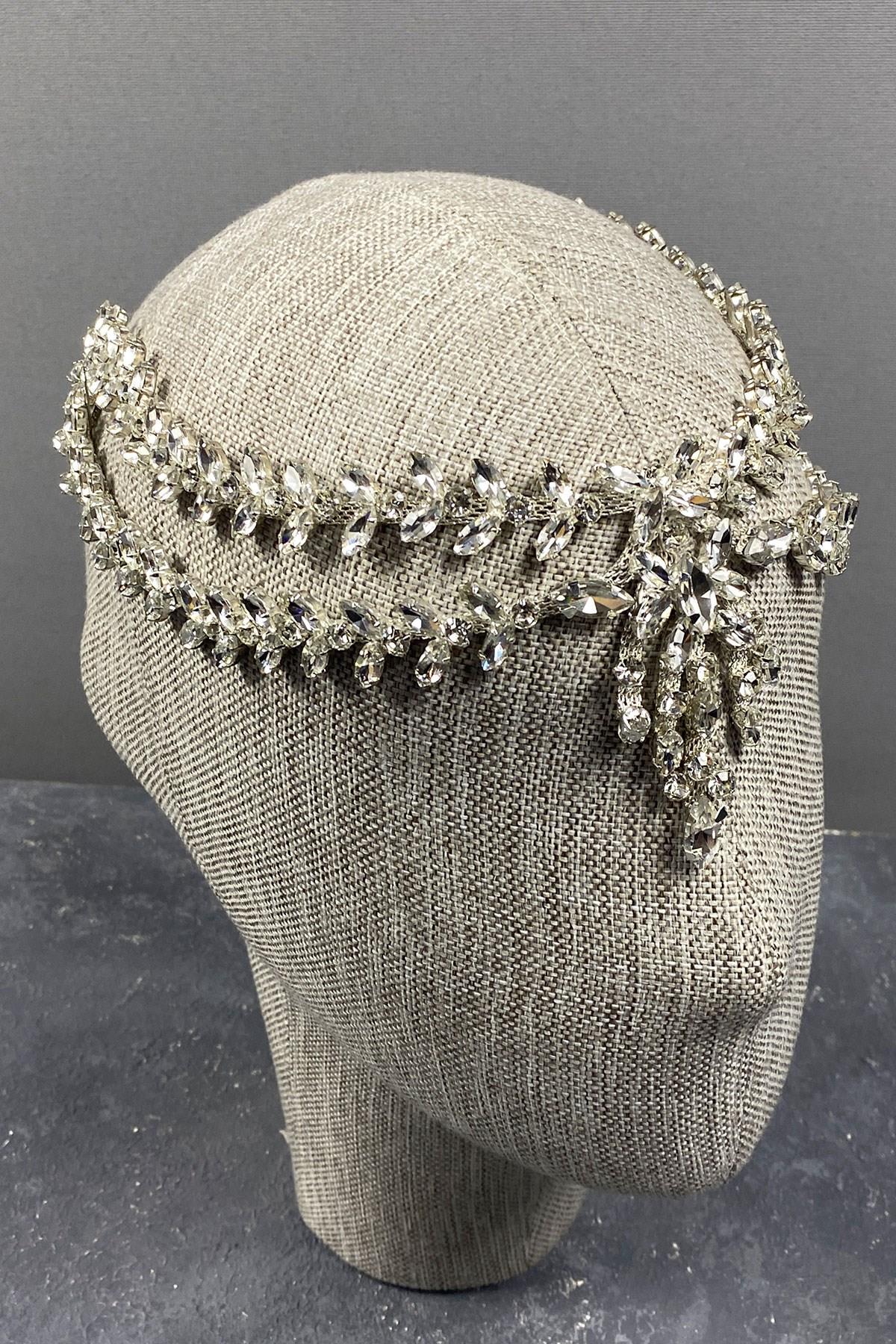 Wholesale Silver Sultan Pediment Bridal Henna Crown Hair Accessory