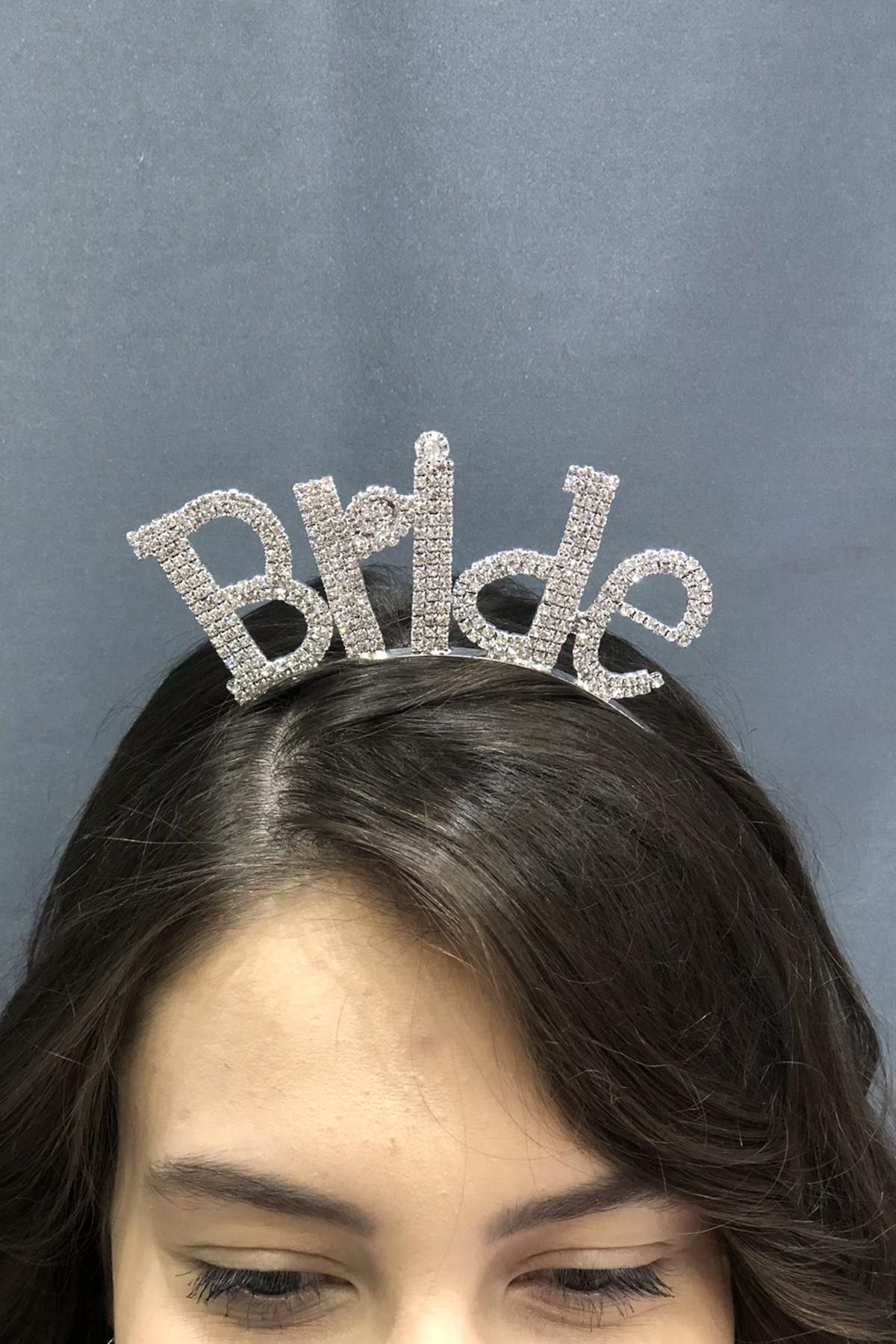 Wholesale Silver Stone Thick Bride Crown