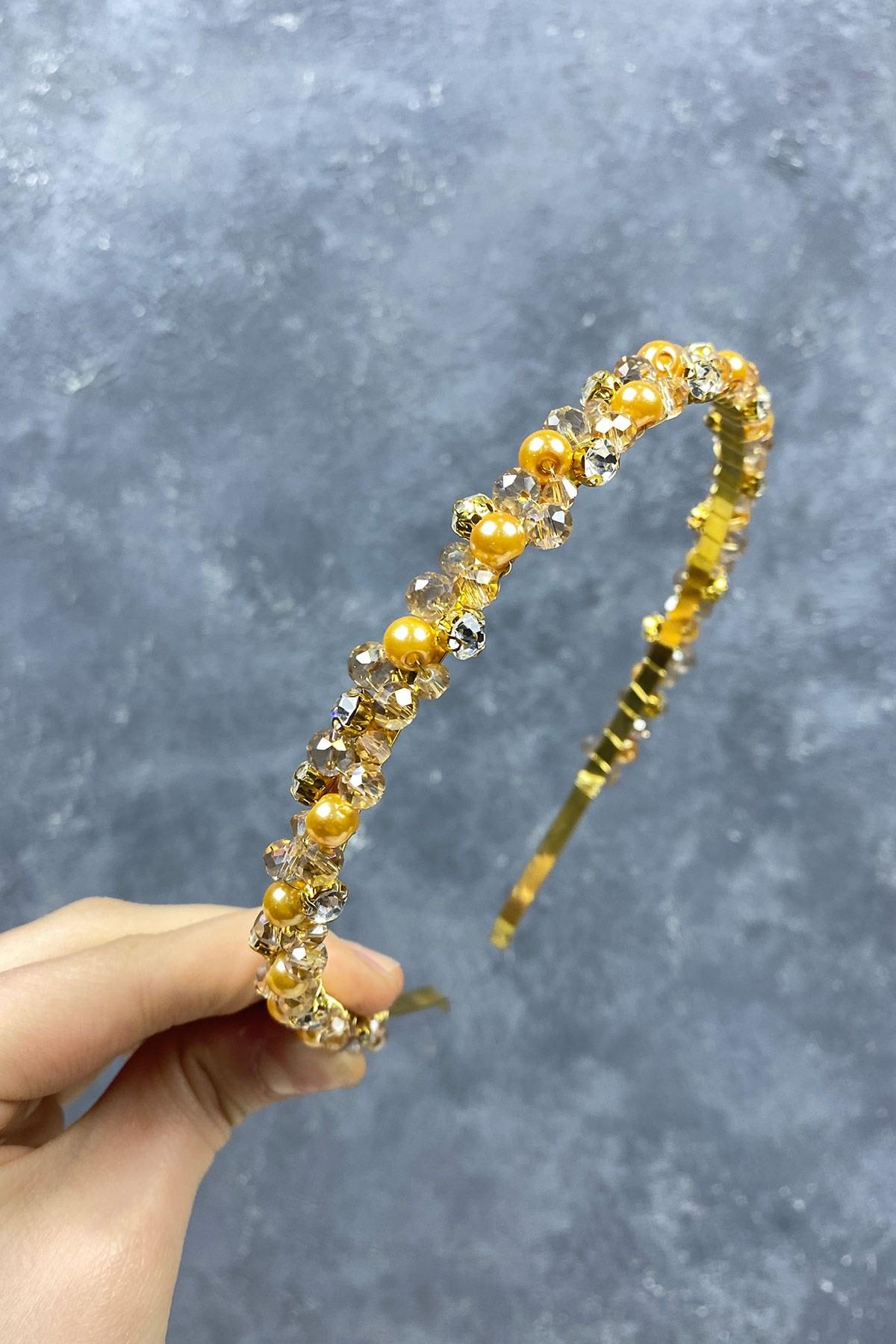 Wholesale Pearl Beads and Crystal Hair Accessory Bridal Crown