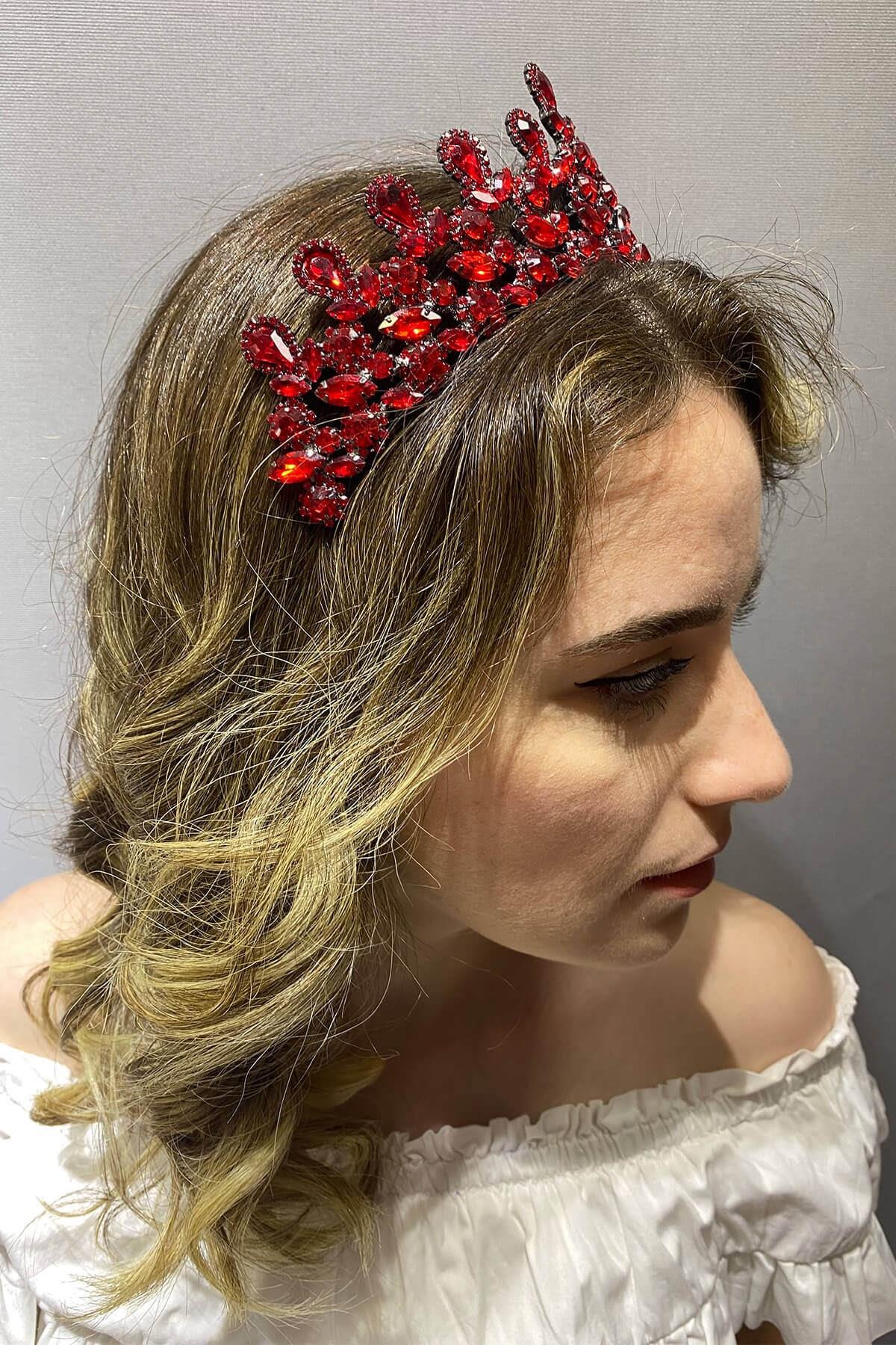 Wholesale Red Beety Model Bridal Henna Crown