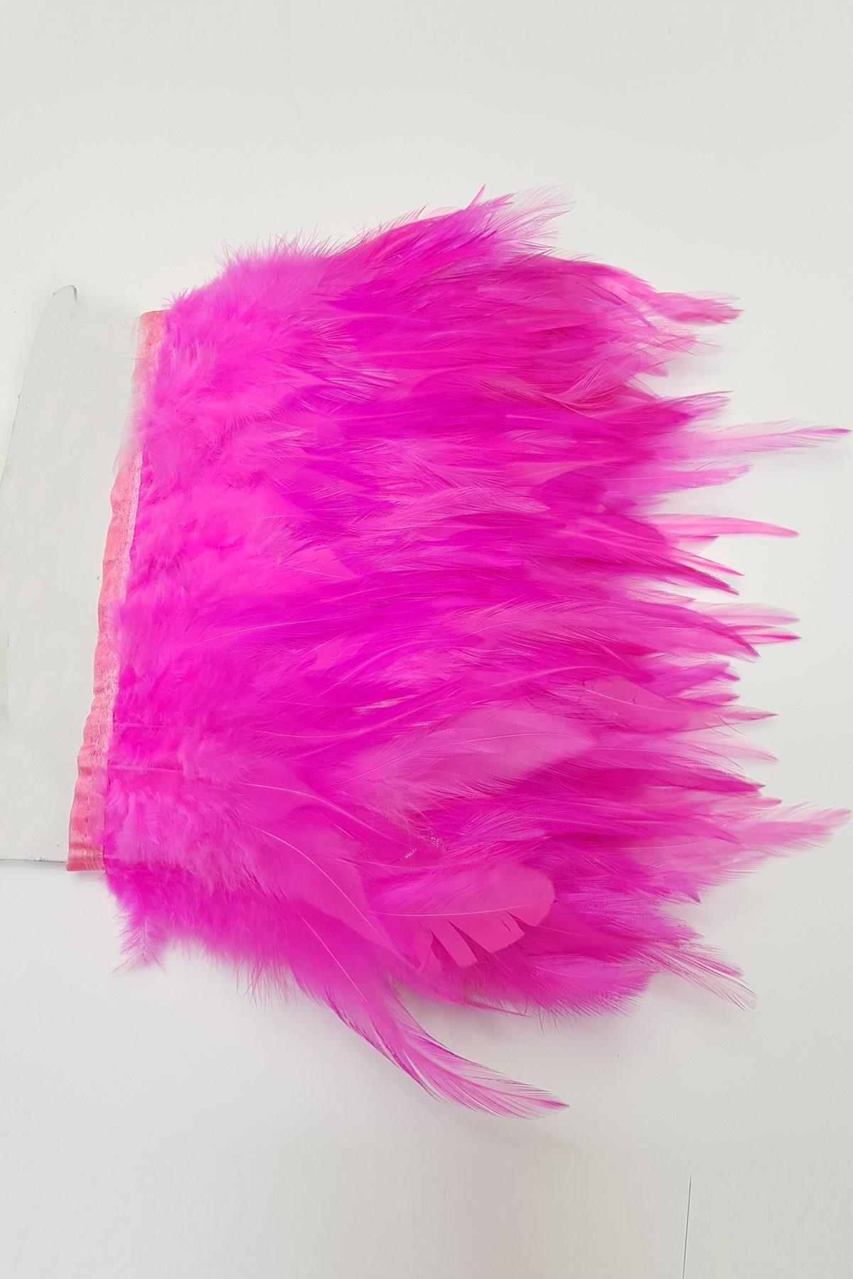 Wholesale Dark Pink Rooster Feather 1 meter