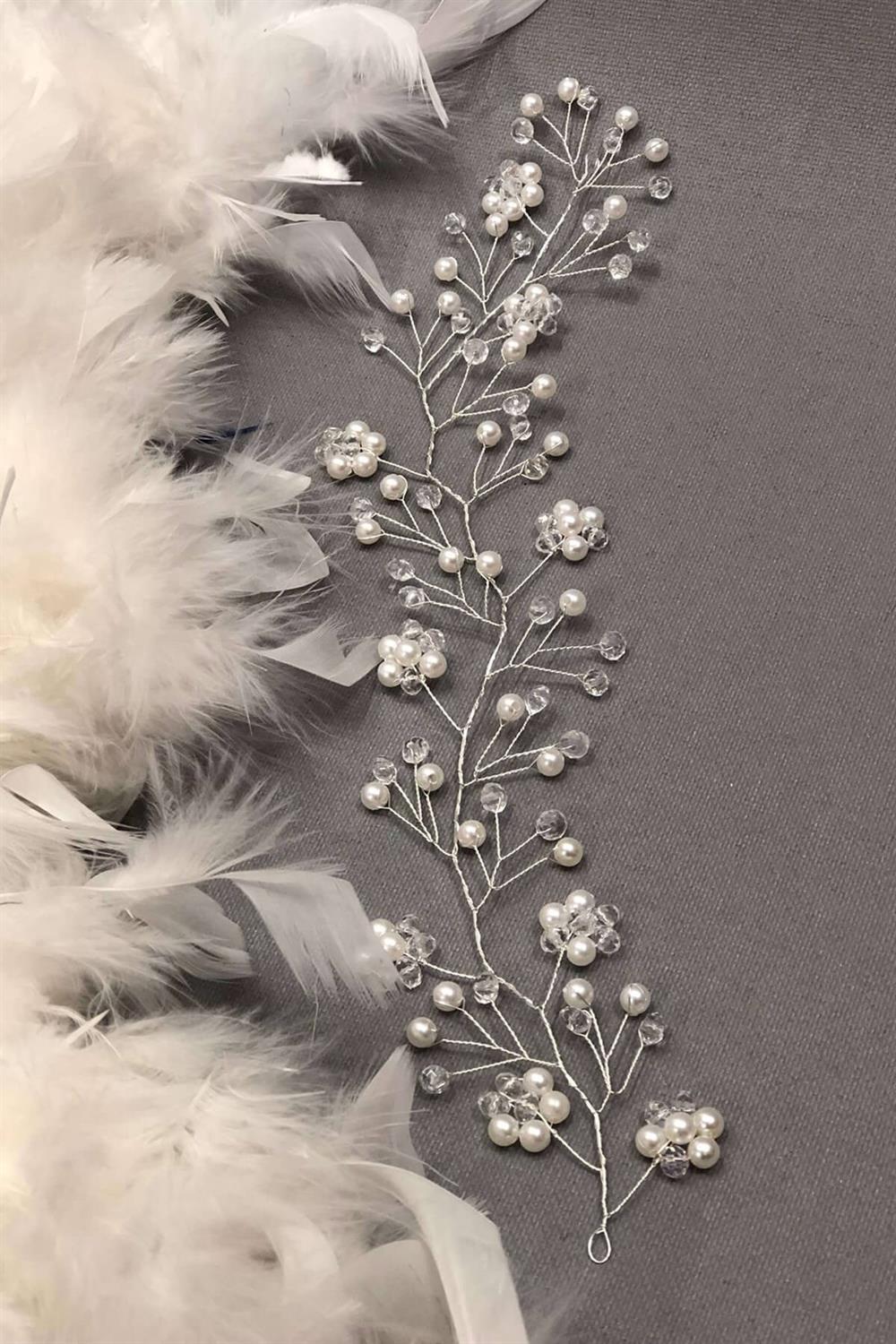 Wholesale Cream Pearl and Crystal Hair Accessory