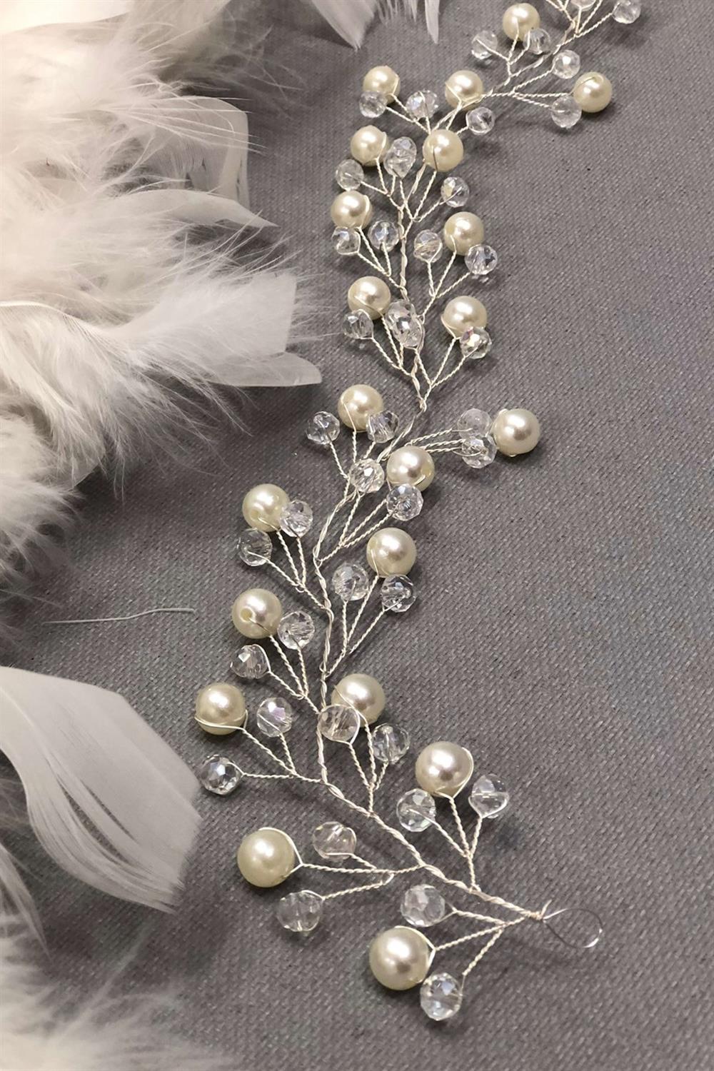 Wholesale Crystal and Cream Pearl Hair Accessory